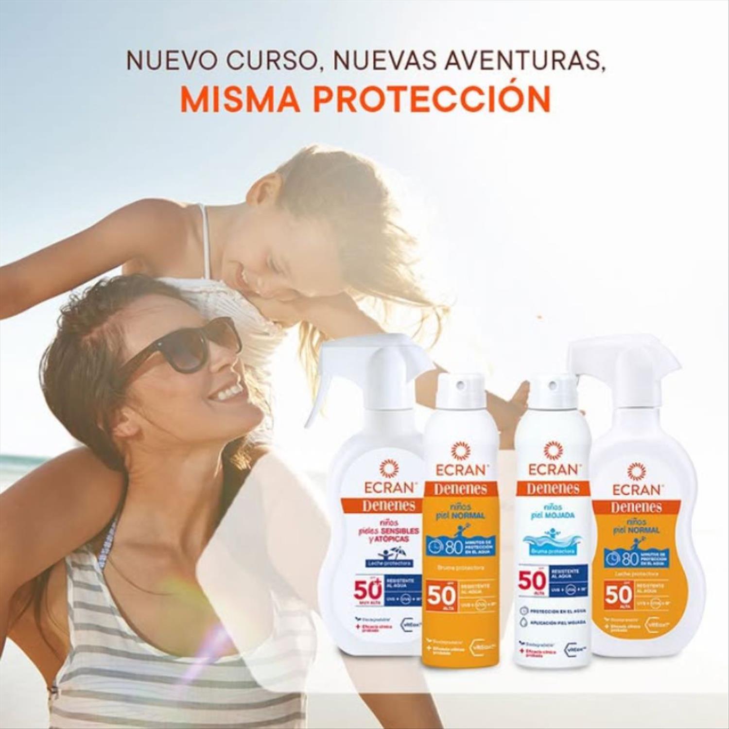 Spray bruma protectora para pieles sensibles y atópicas SPF50+ Ecran Denenes 250 ml.
