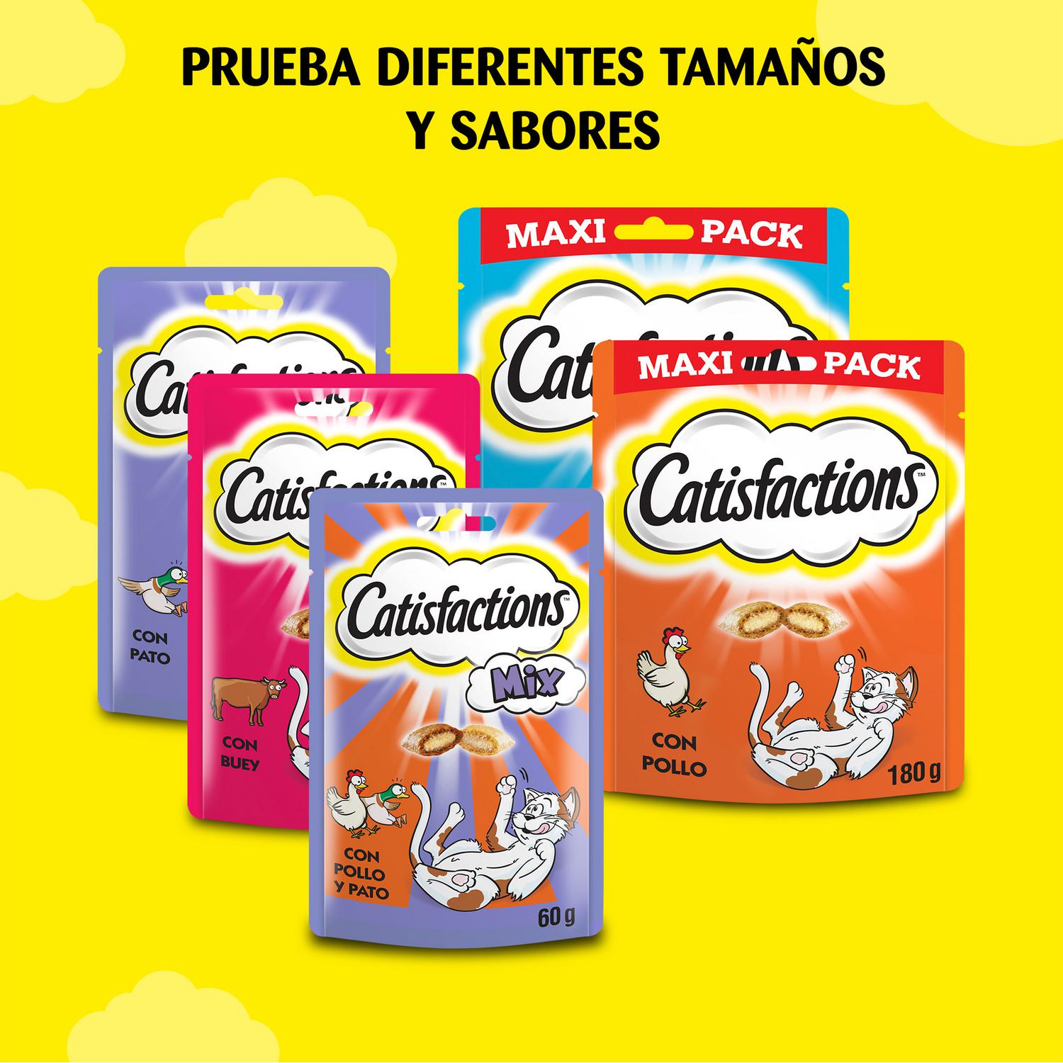 Snacks de buey para gatos Catisfactions 60 g.