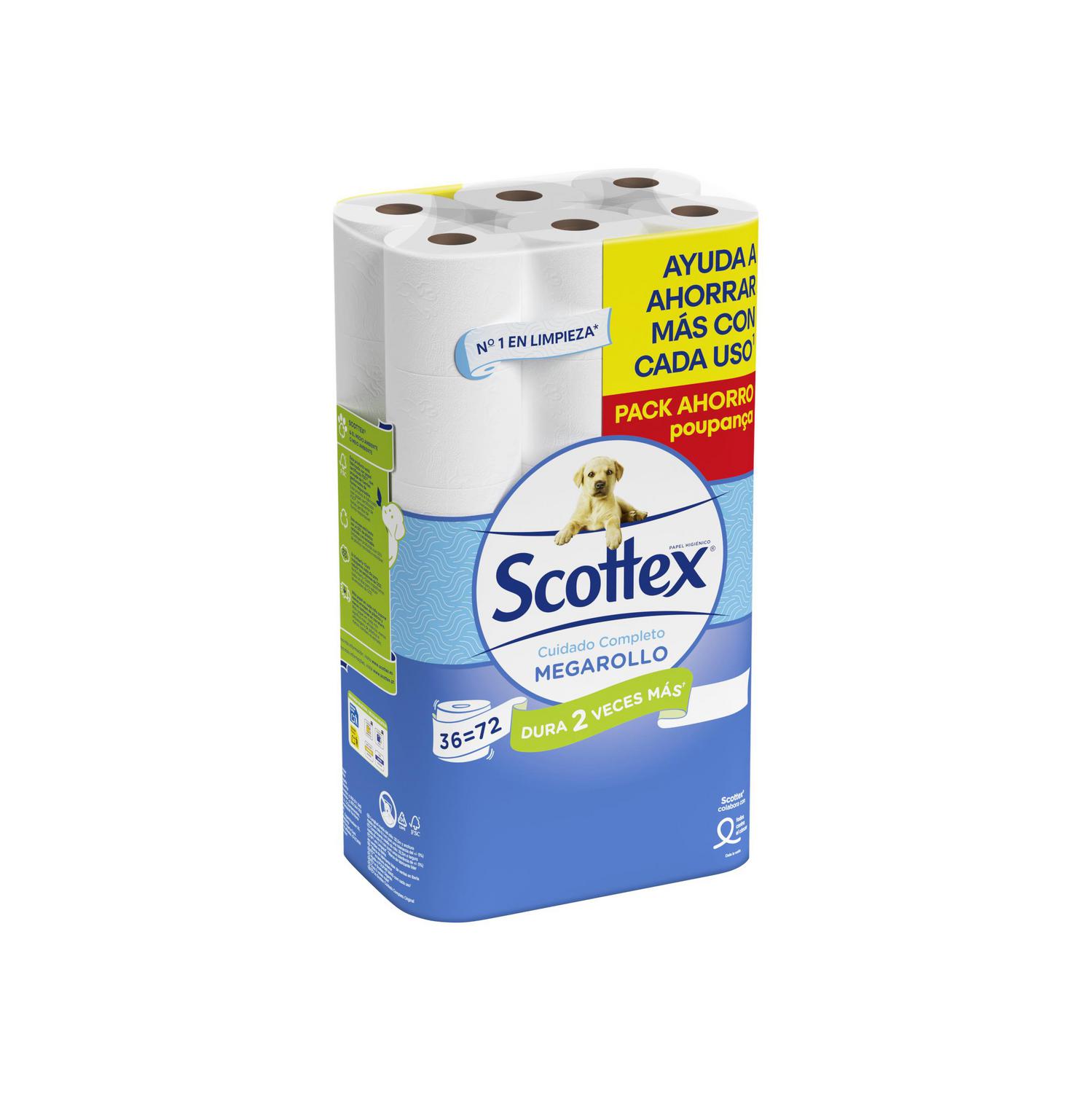 Papel higiénico Megarollo Scottex 36 rollos