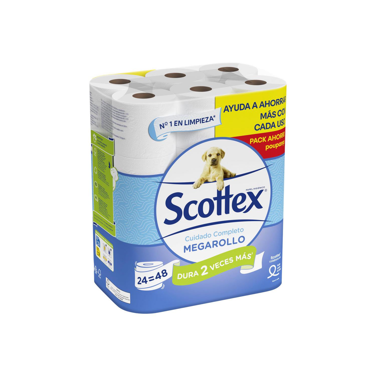 Papel higiénico Megarollo Scottex 24 rollos