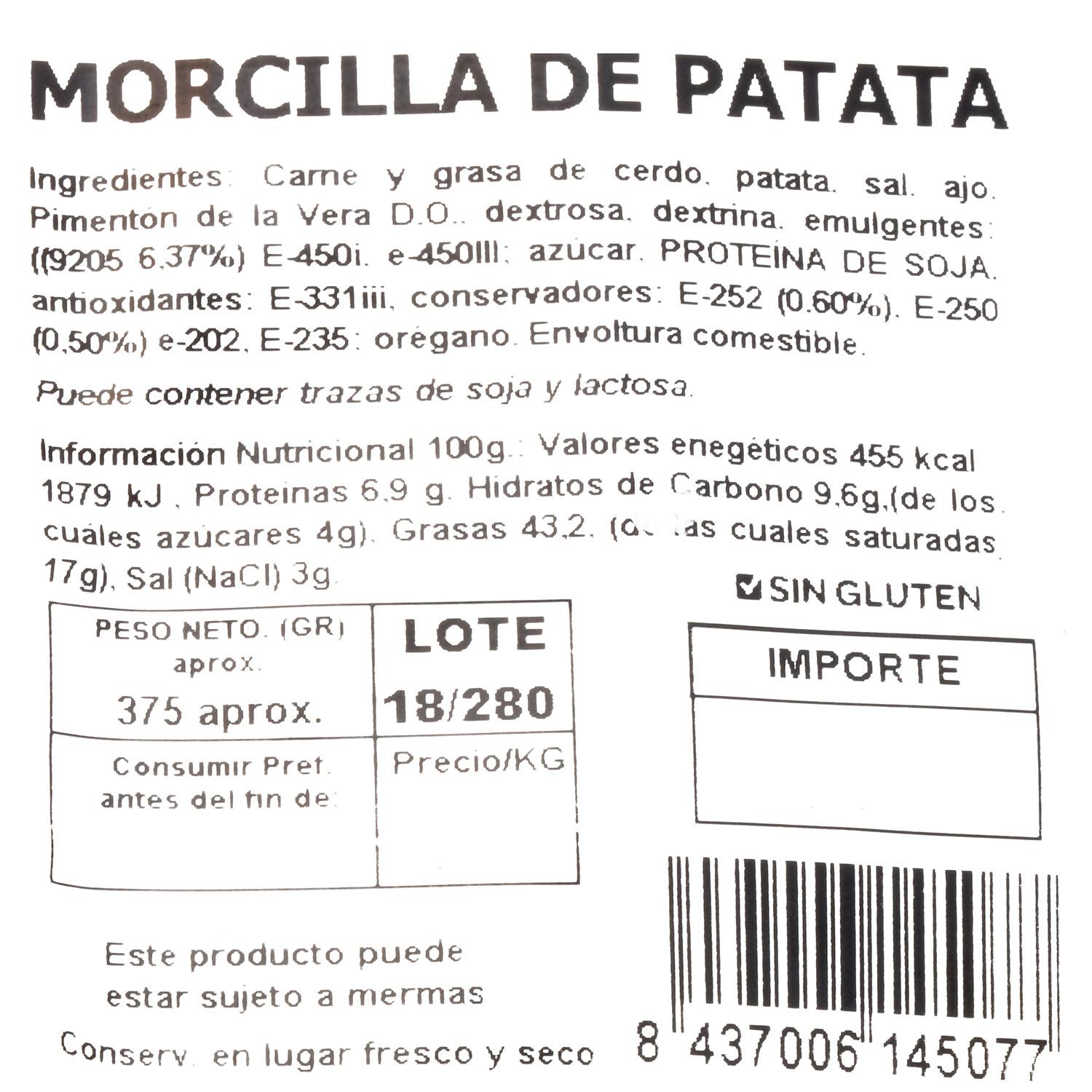 Morcilla de Patata Nejosa 375 g