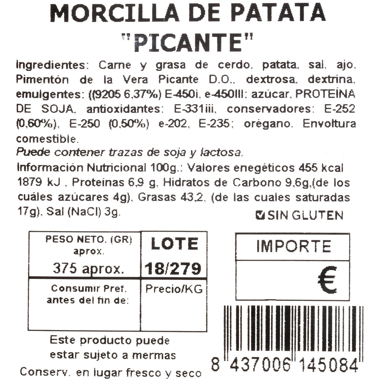 Morcilla de Patata Nejosa 375 g