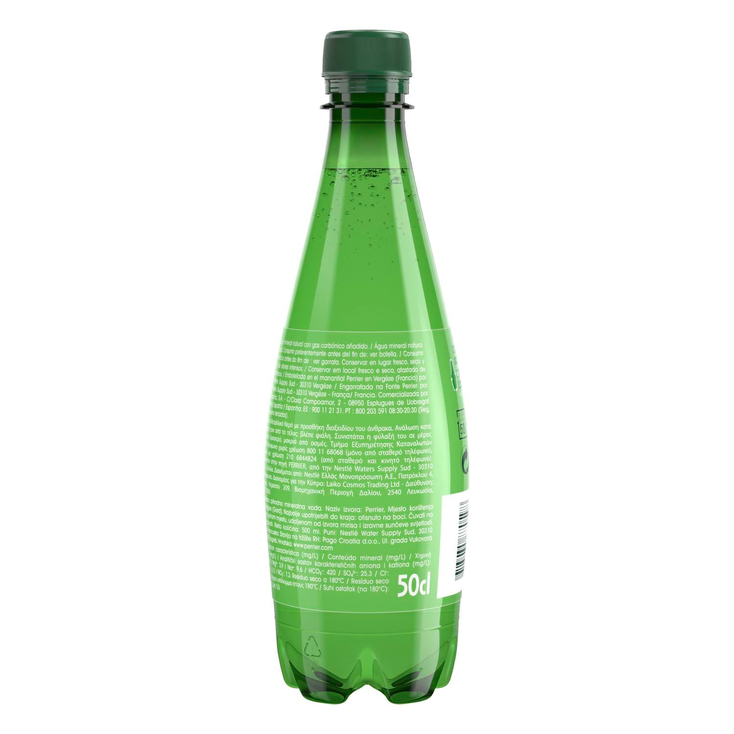 Agua mineral con gas Perrier natural 50 cl.