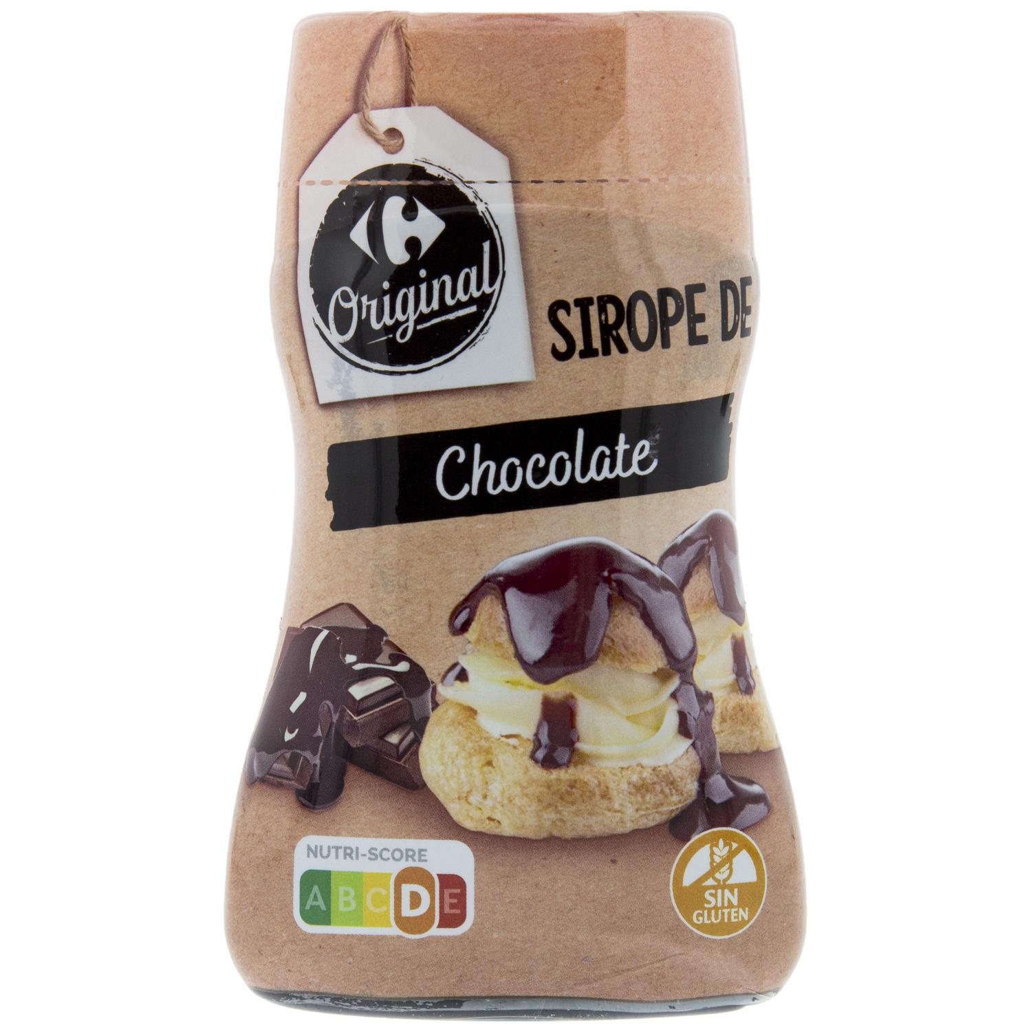 Sirope de chocolate Carrefour Original sin gluten 420 g.