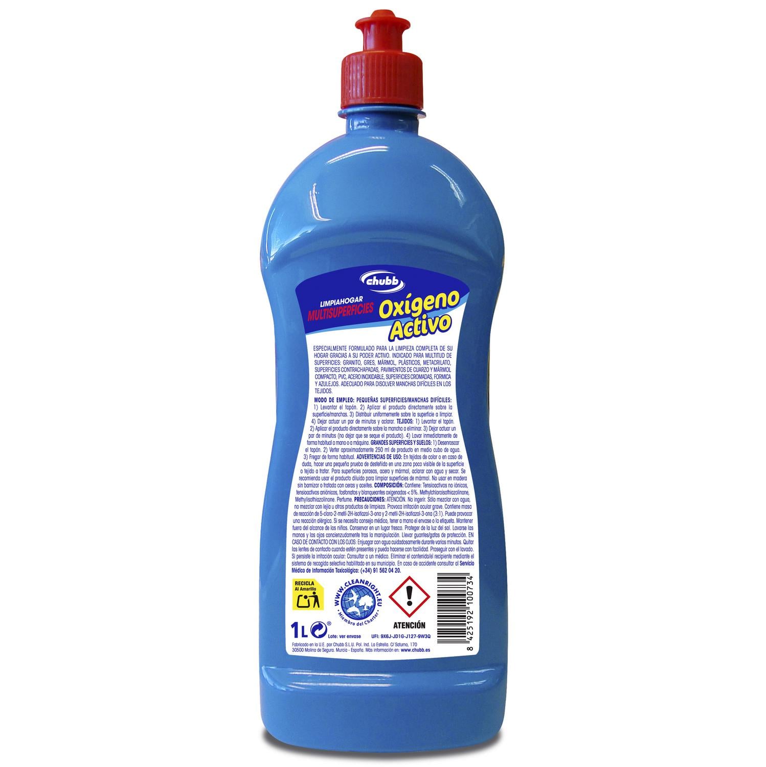 Limpiahogar multisuperficies con oxígeno activo Chubb 1 l.