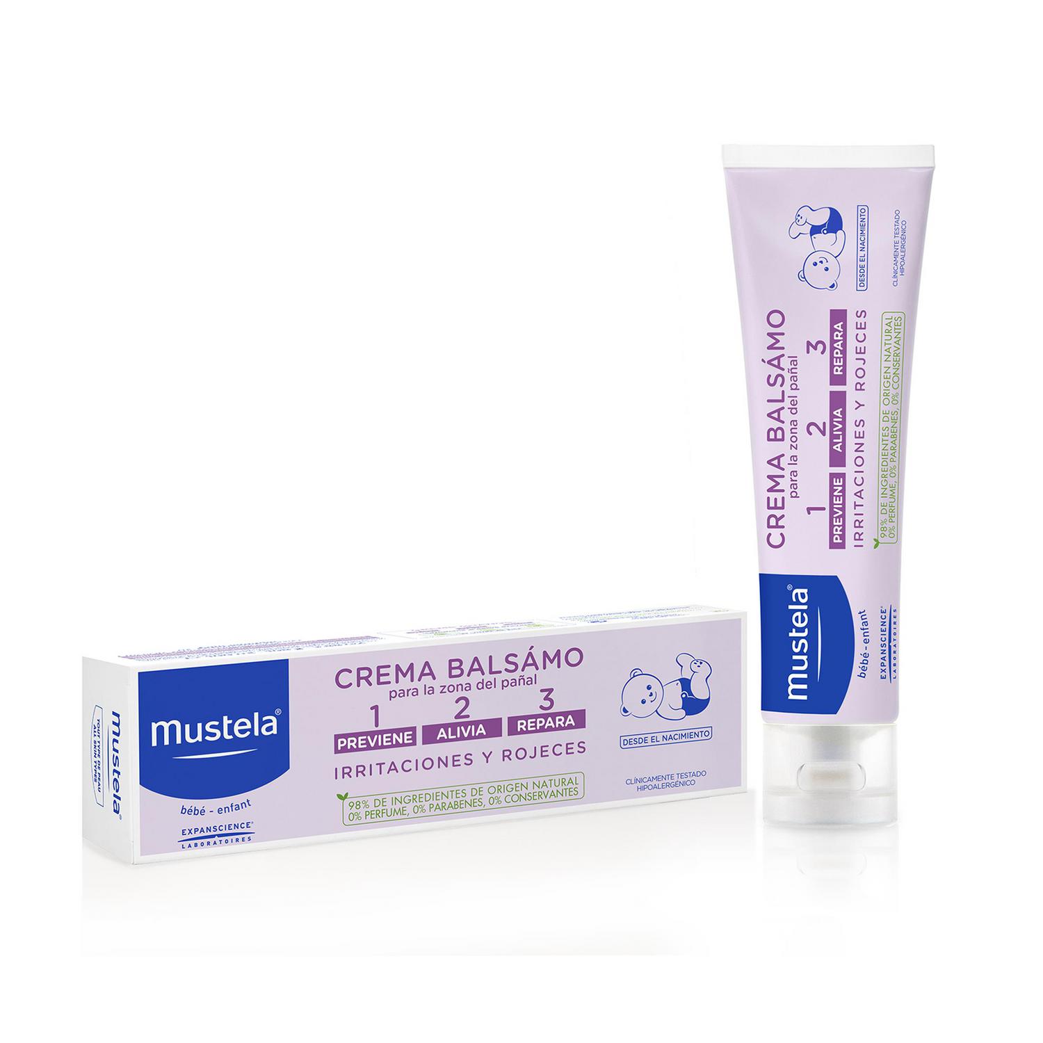 Crema bálsamo para proteger la zona del pañal 1 2 3 Mustela 150 ml