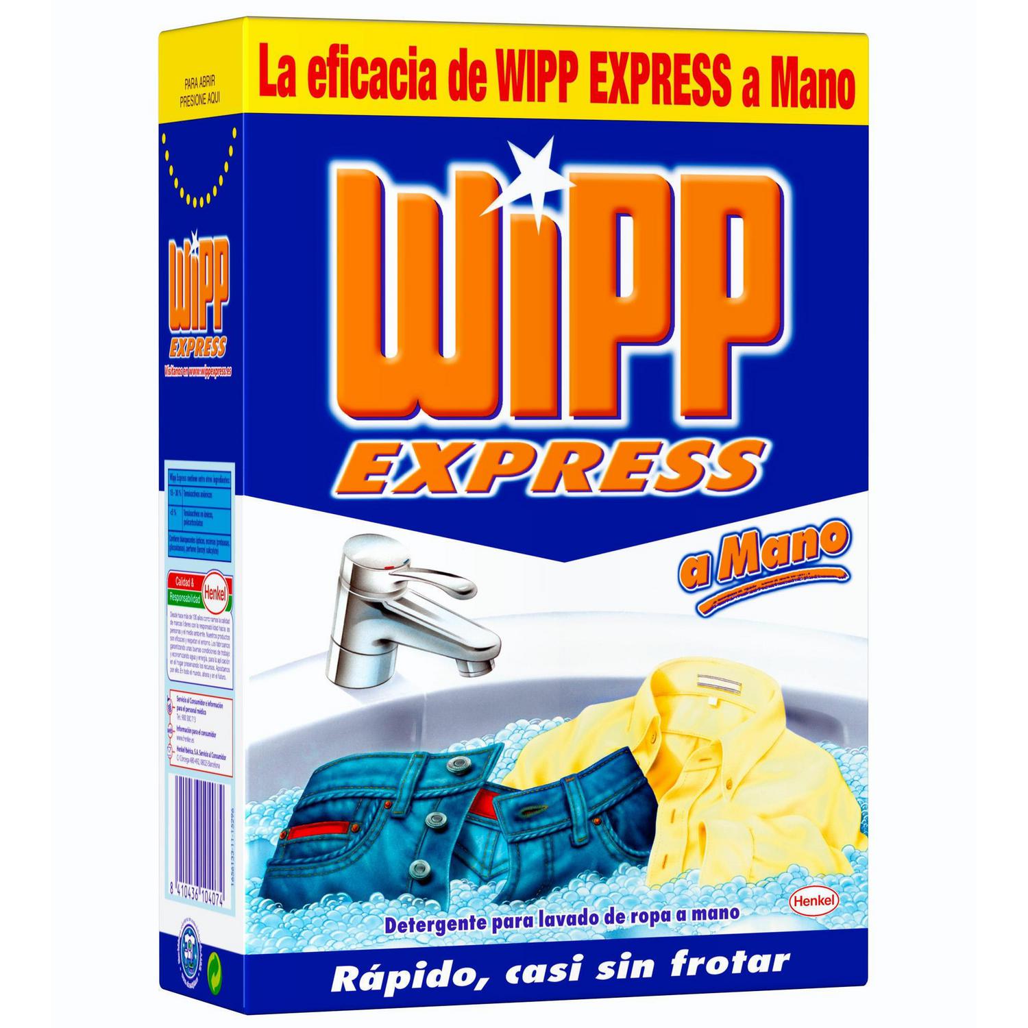 Detergente en polvo a mano Wipp Express 500 g.