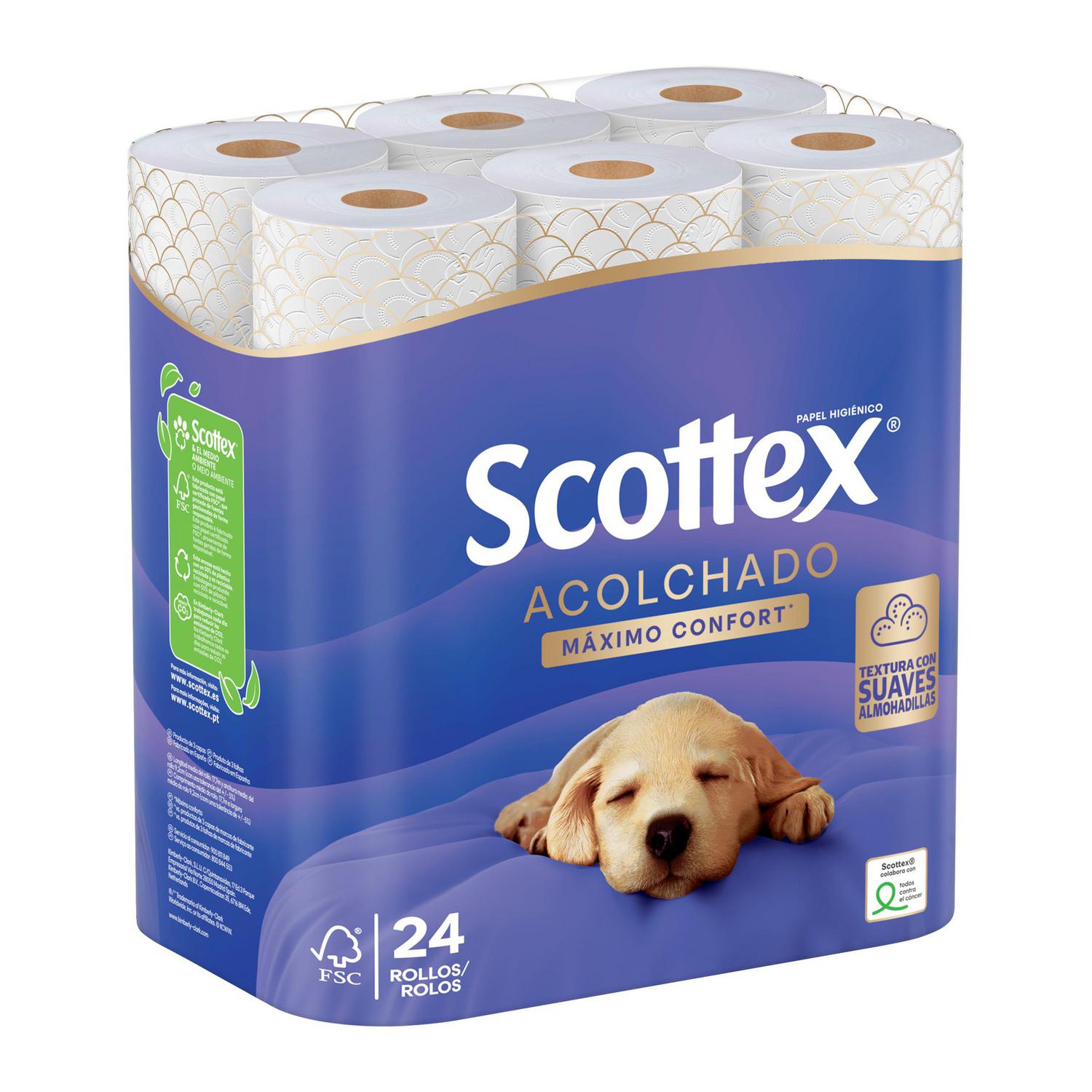 Papel higiénico Acolchado Scottex 24 rollos