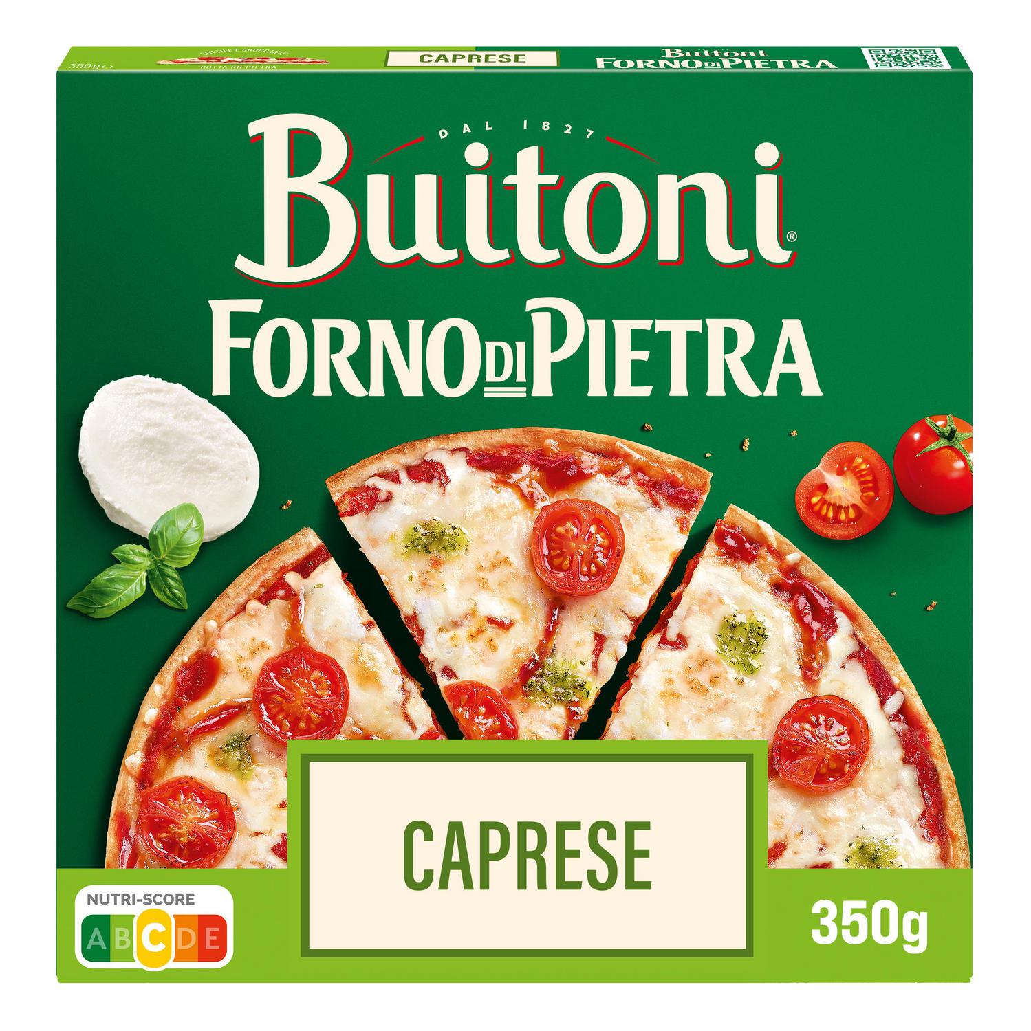 Pizza caprese fina y crujiente Forno di Pietra Buitoni 350 g.
