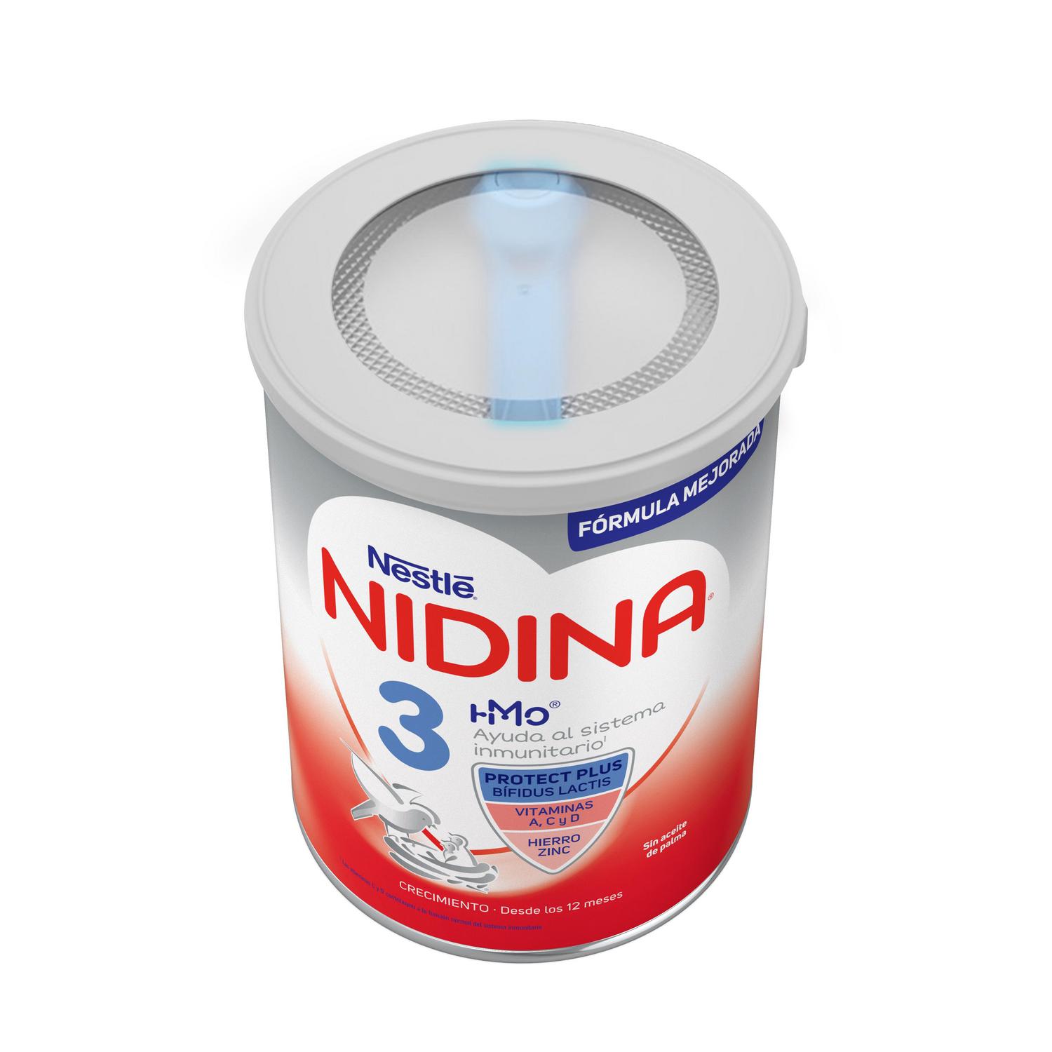 Leche infantil de crecimiento desde 12 meses Nestlé Nidina 3 lata 800 g.