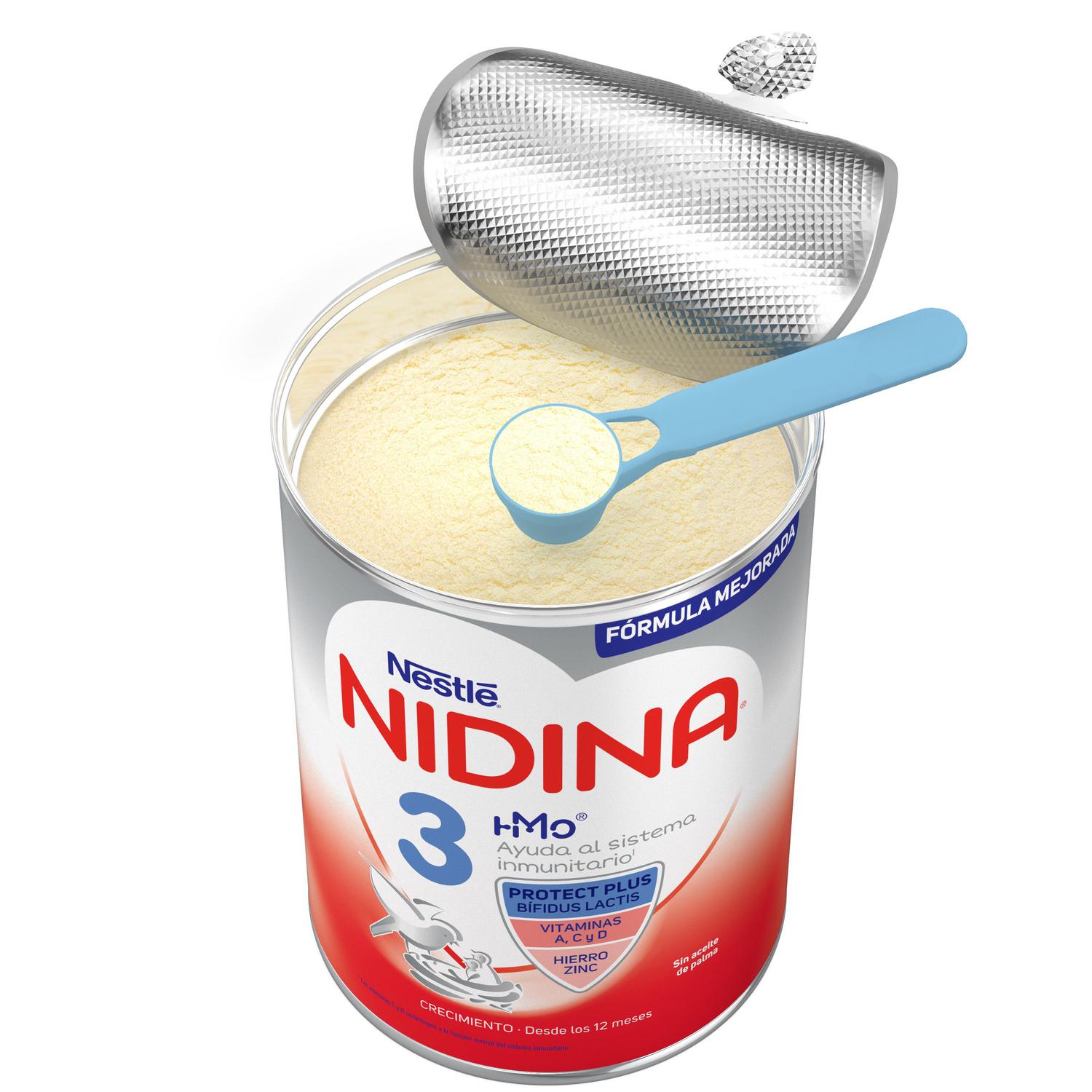 Leche infantil de crecimiento desde 12 meses Nestlé Nidina 3 lata 800 g.