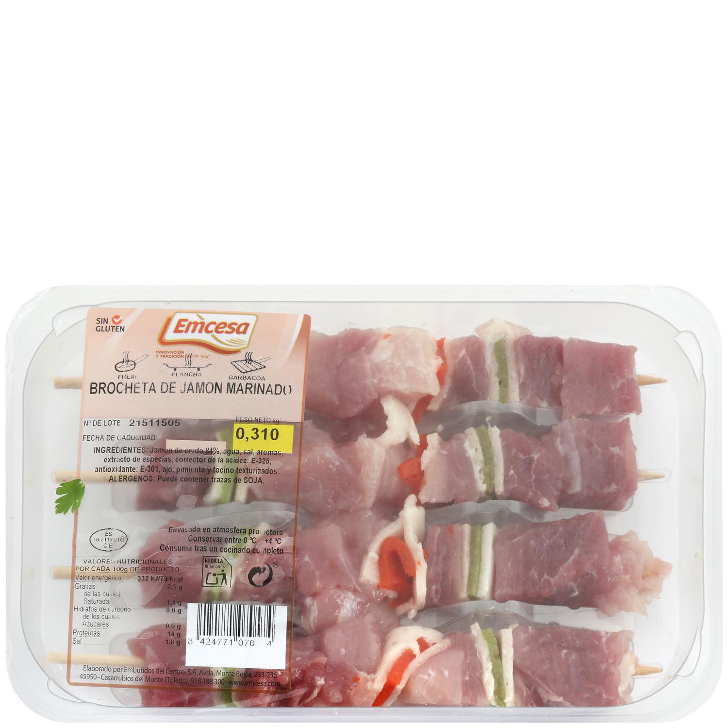 Brocheta de Jamón Fresco de Cerdo Emcesa 310 g