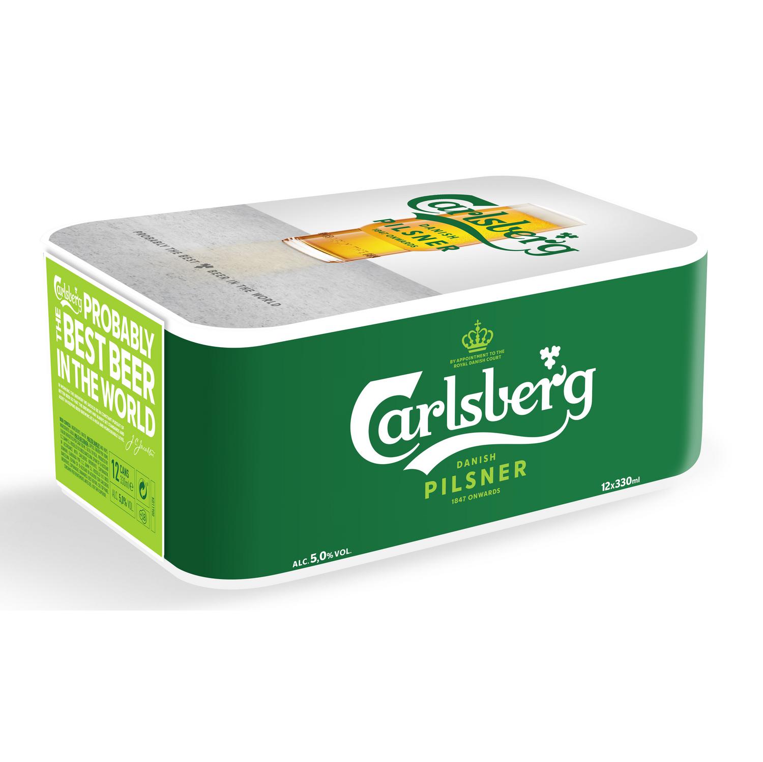Cerveza Carlsberg pack 12 latas 33 cl.