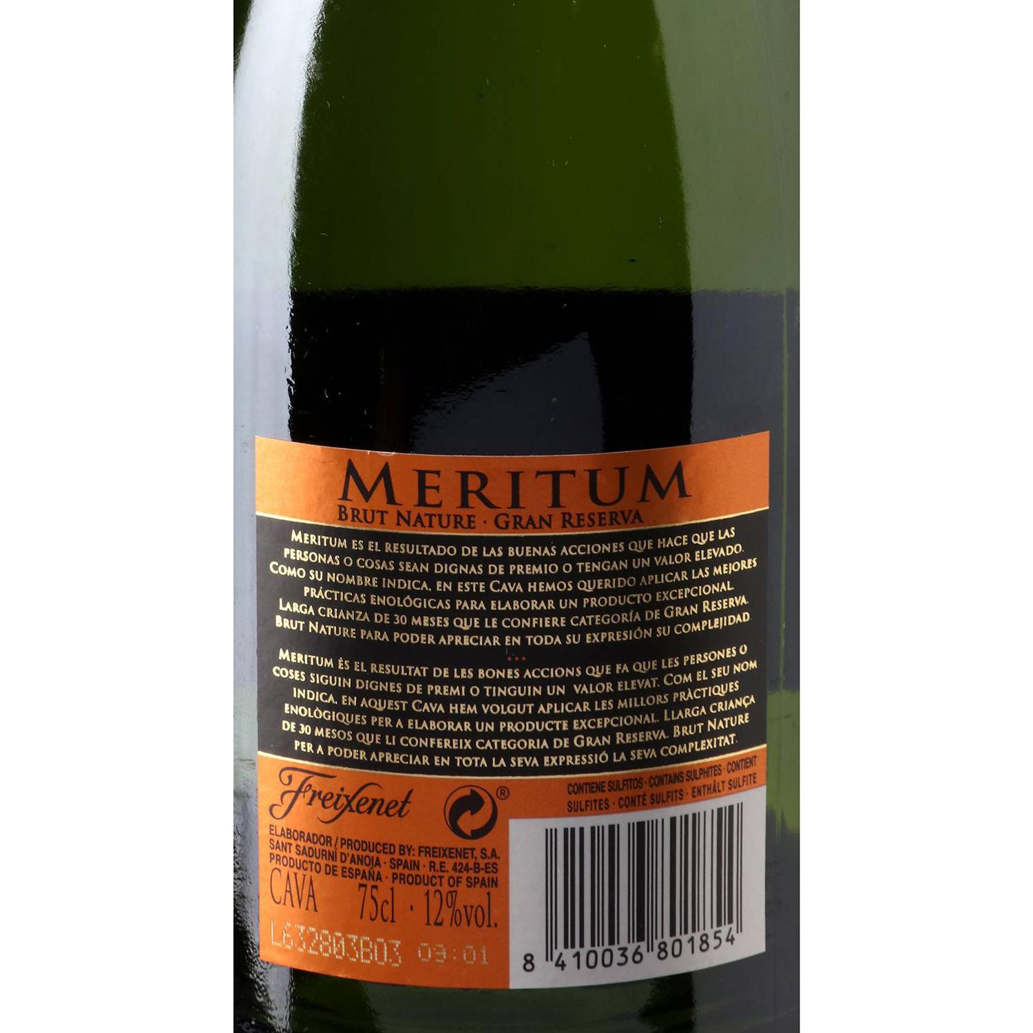 Cava Freixenet Mertium brut nature 75 cl.