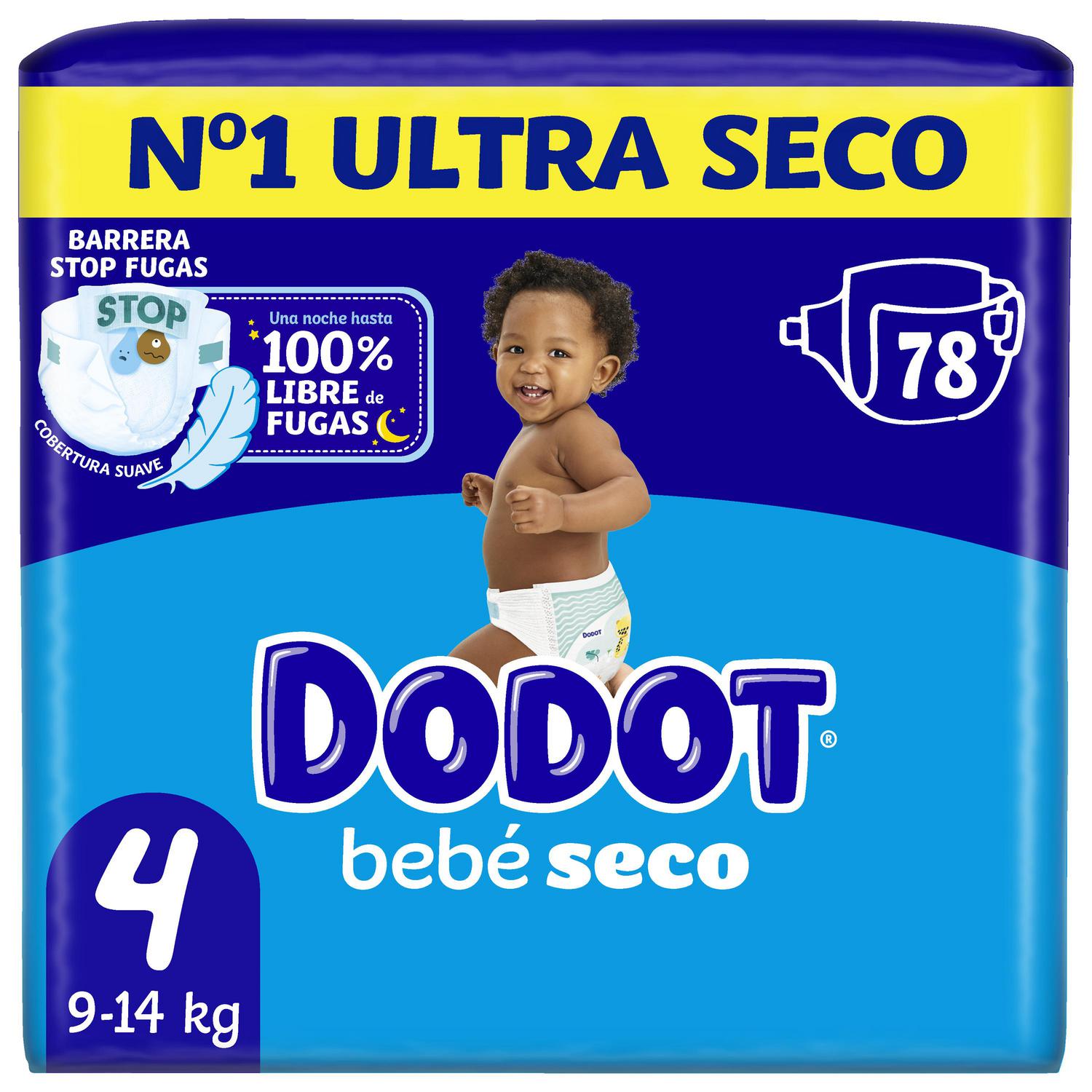 Pañales bebé seco Dodot T4 (9-14 kg) 78 ud.