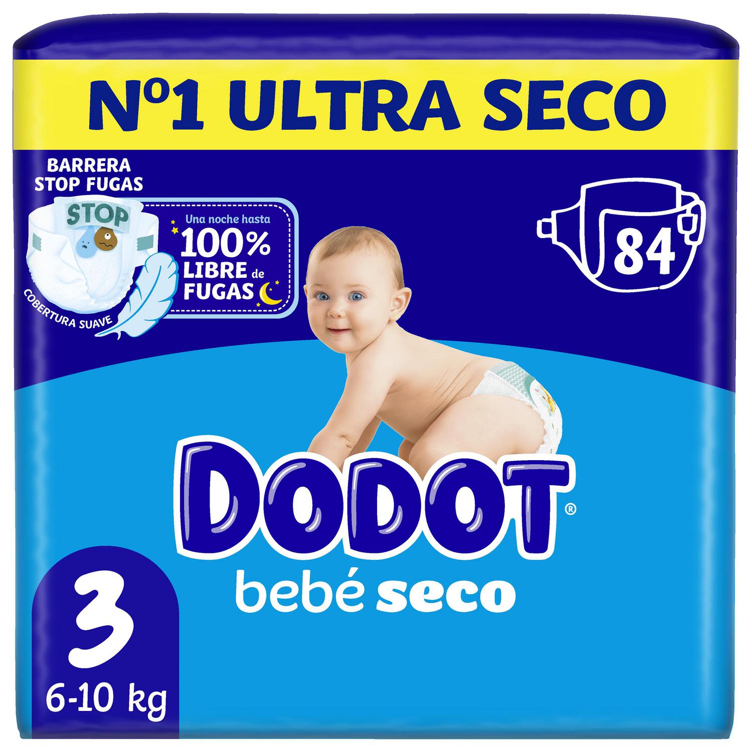 Pañales bebé seco Dodot T3 (6-10 kg) 84 ud.