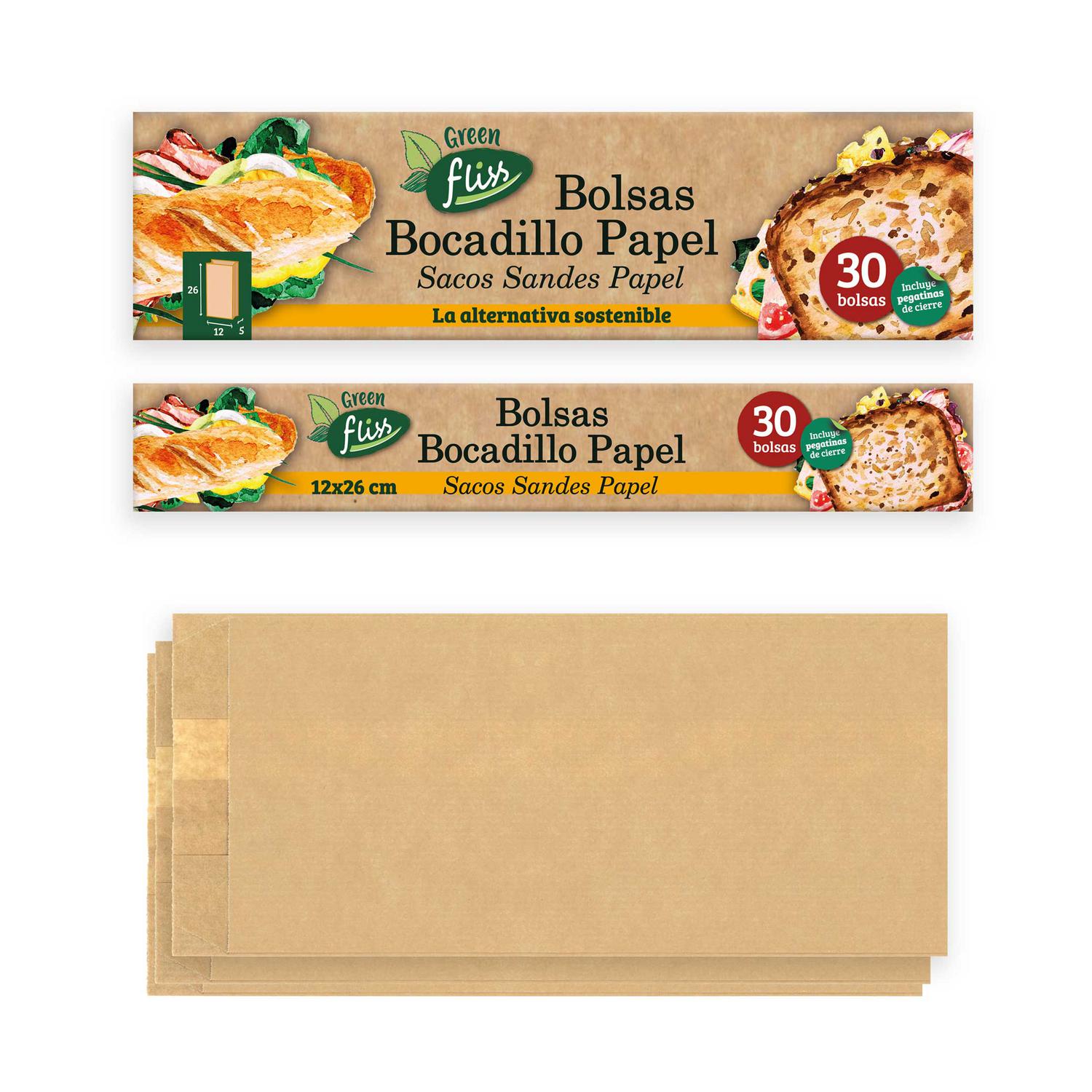 Bolsa papel bocadillo Fliss 30 ud.