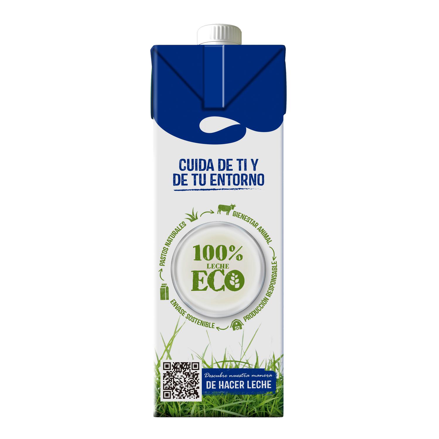 Leche entera ecológica Puleva brik 1 l.