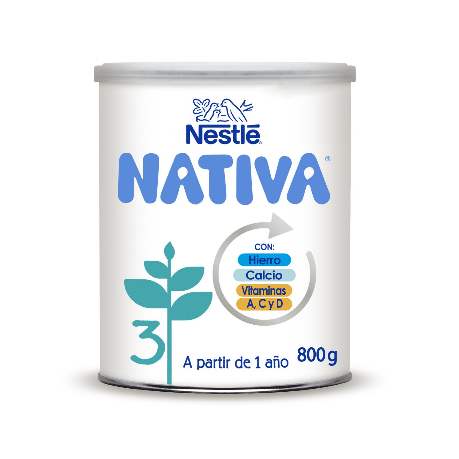 Leche infantil de crecimiento desde 1 año Nestlé Nativa 3 lata 800 g.