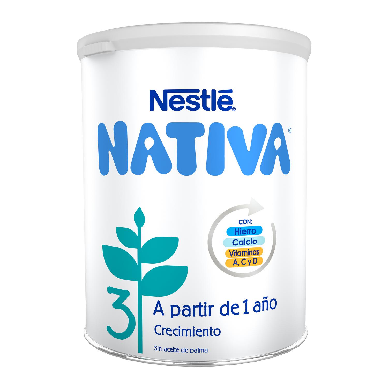Leche infantil de crecimiento desde 1 año Nestlé Nativa 3 lata 800 g.