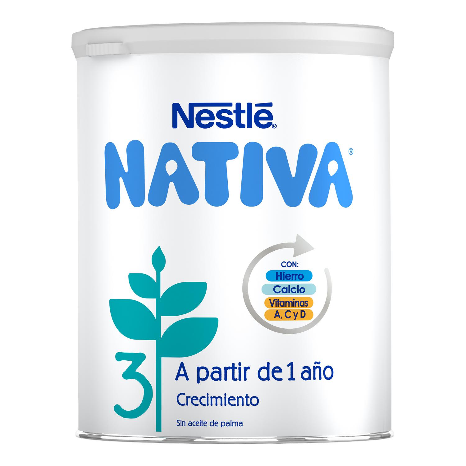 Leche infantil de crecimiento desde 1 año Nestlé Nativa 3 lata 800 g.