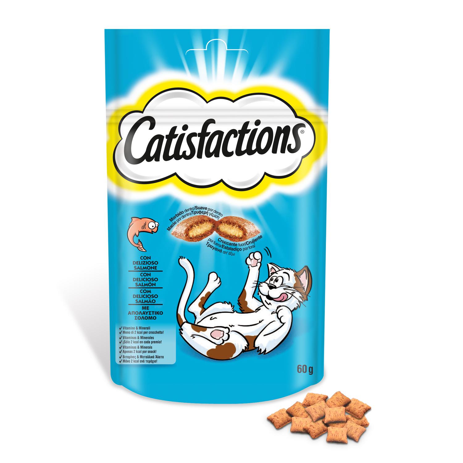 Snacks de salmón para gatos Catisfactions 60 g.