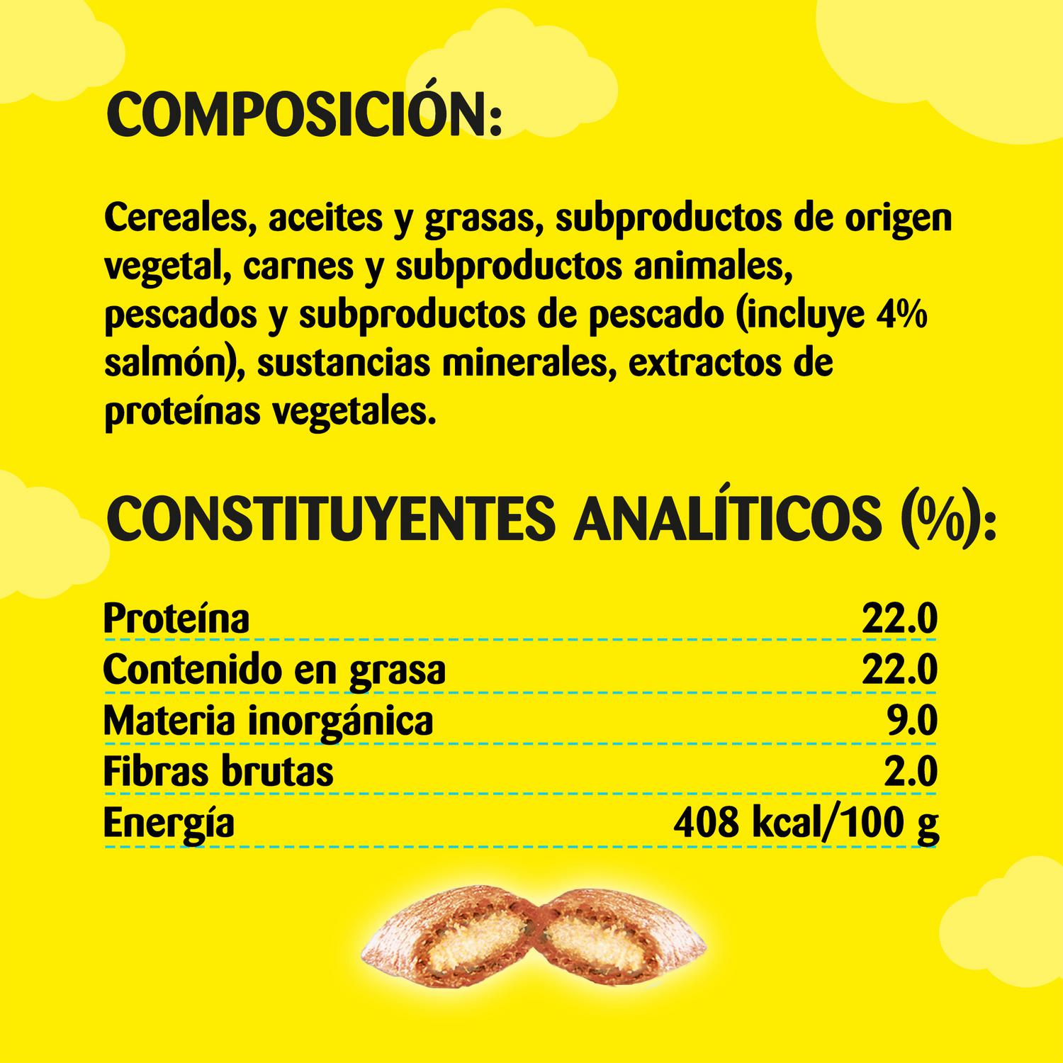 Snacks de salmón para gatos Catisfactions 60 g.