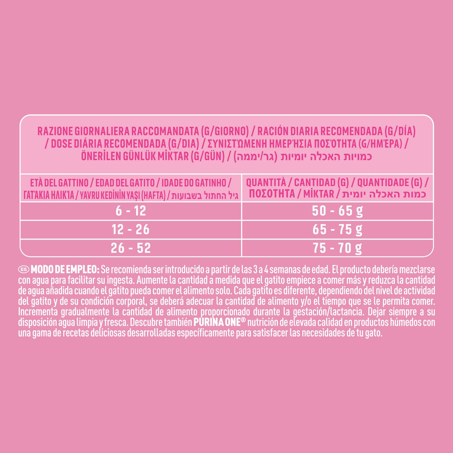 Pienso de pollo para gatos junior Purina One 1,5 kg