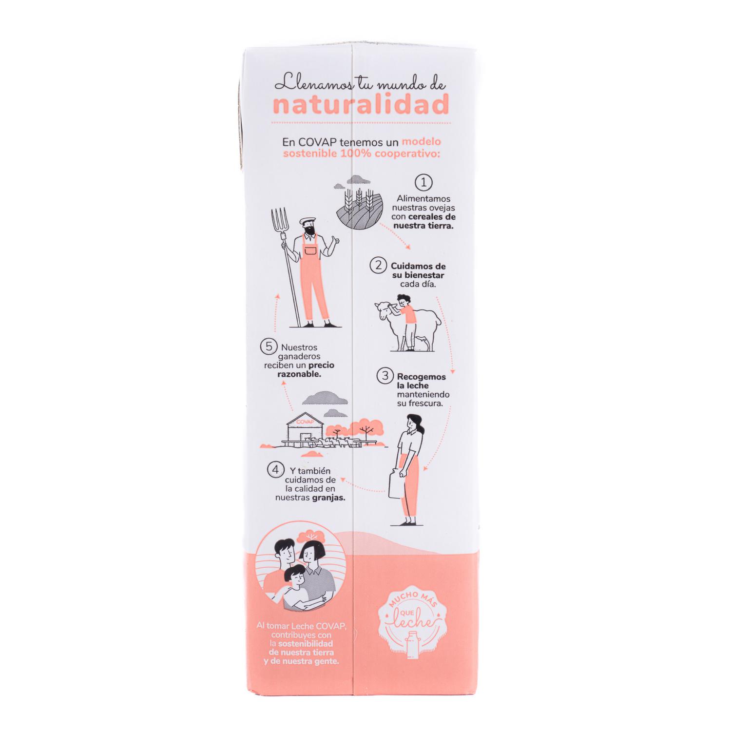 Leche semidesnatada de oveja Covap brik 1 l.