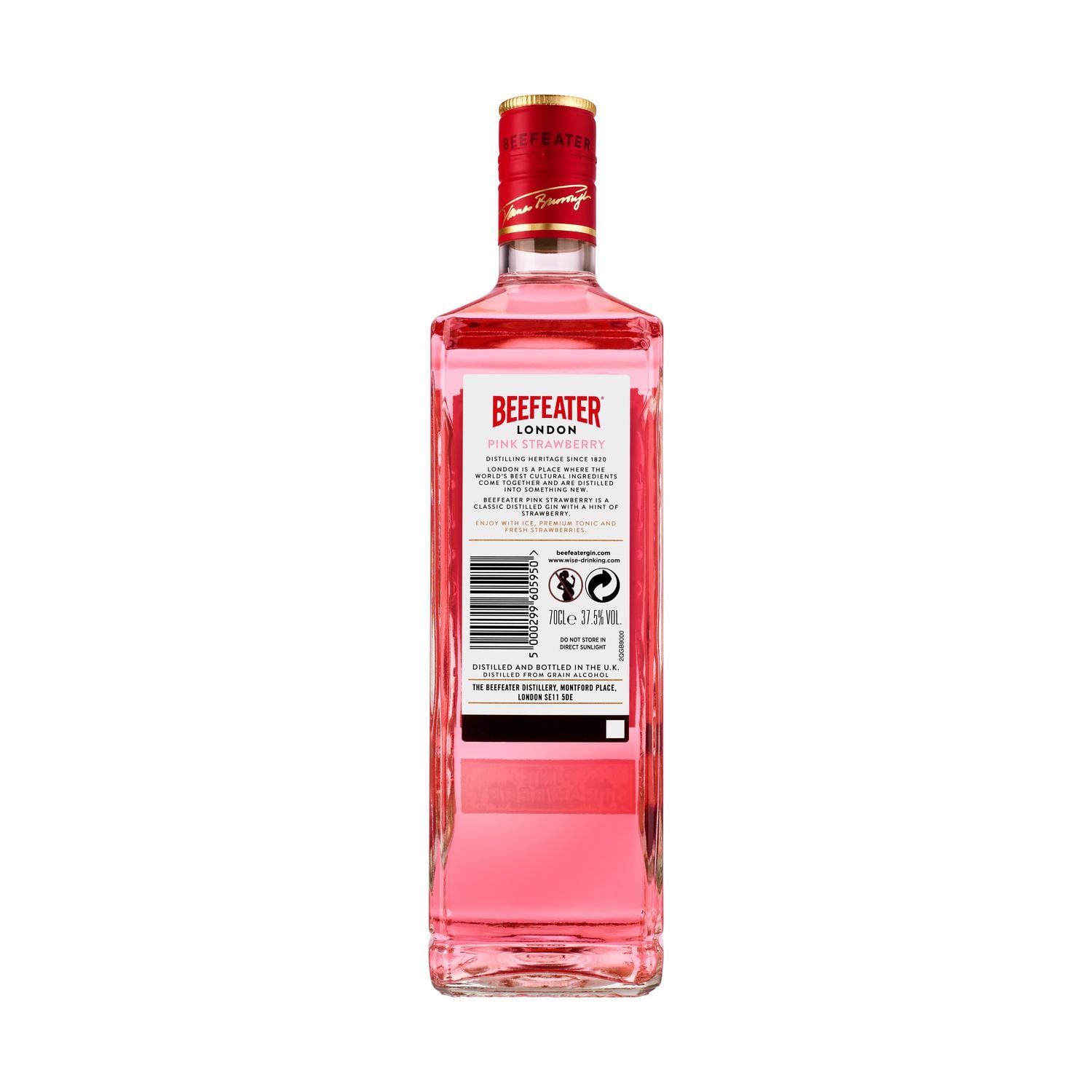 Ginebra Beefeater pink strawberry 70 cl.