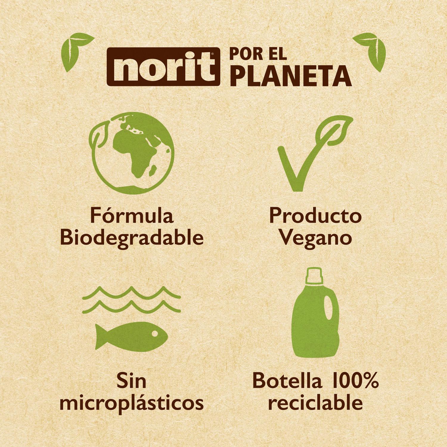 Detergente líquido prendas delicadas Norit 37 lavados.