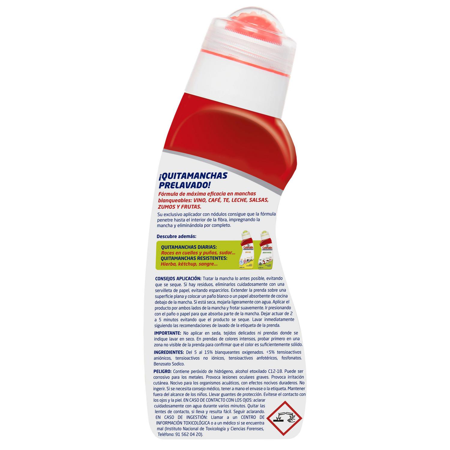 Quitamanchas accidentales aplicador nódulos Cebralín 150 ml.