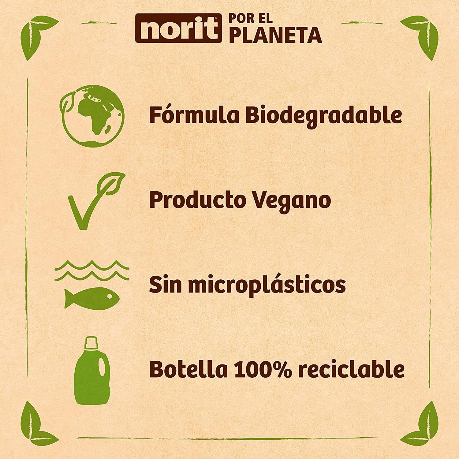 Detergente líquido para ropa de bebé sin alérgenos Norit 32 lavados.