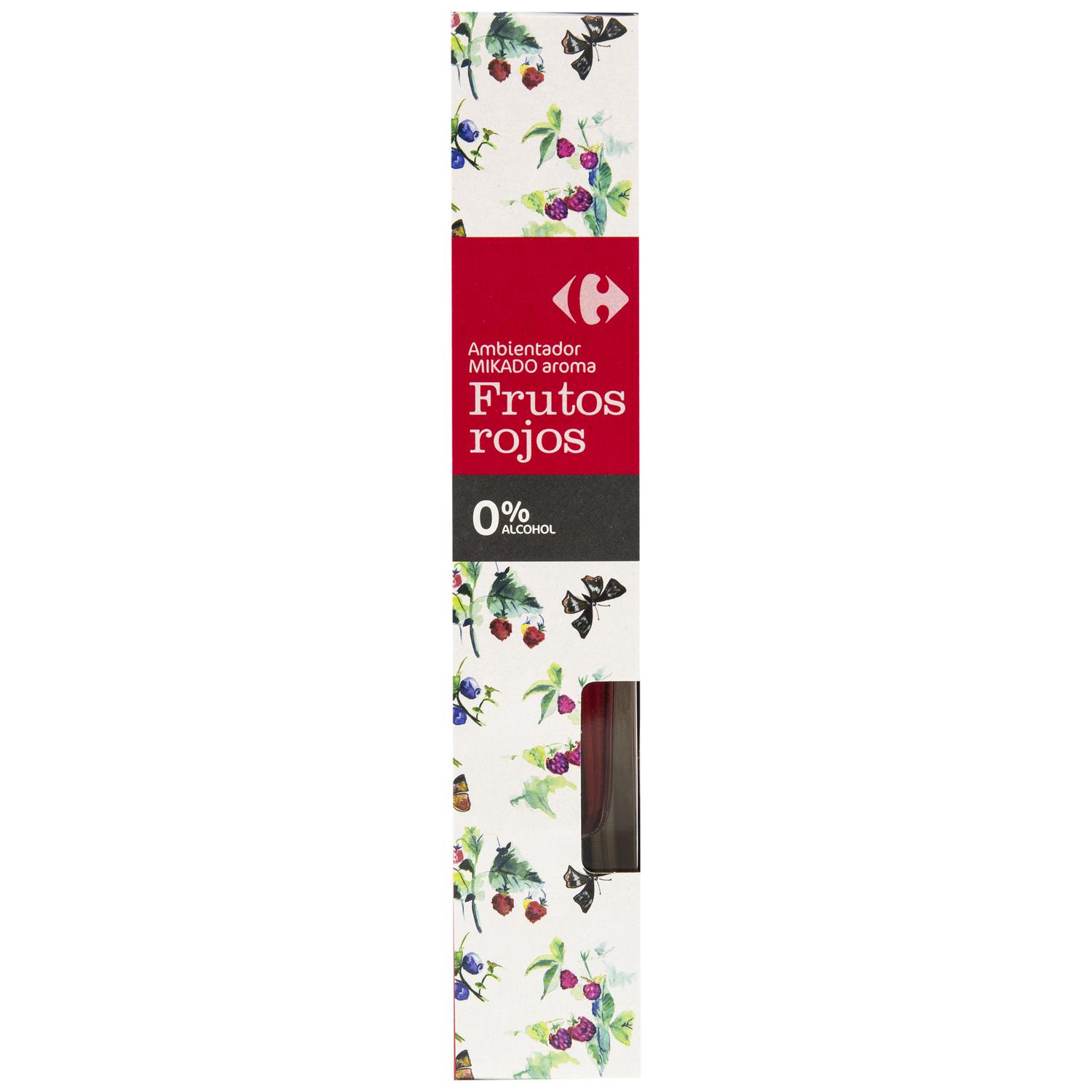 Ambientador de varillas frutos rojos Essential Carrefour 45 ml.