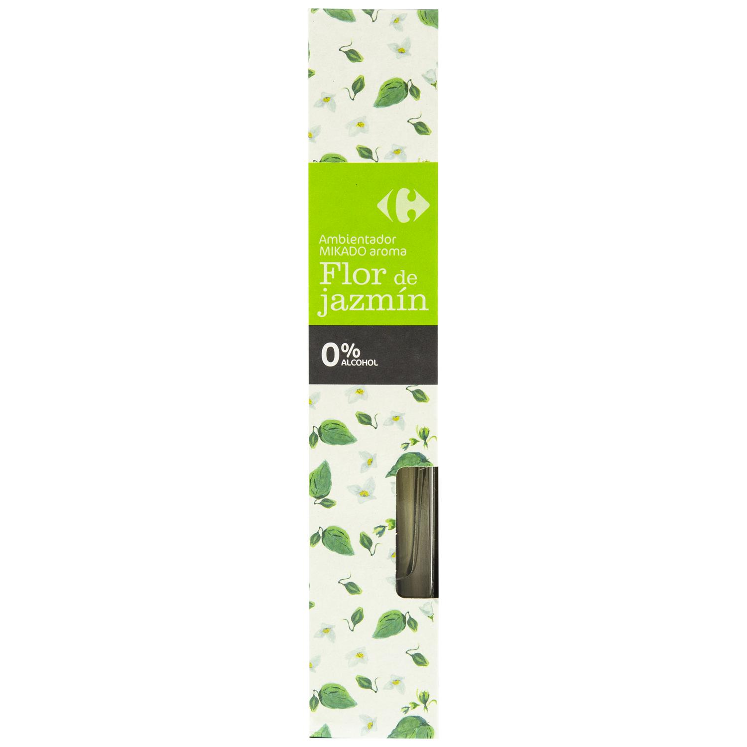 Ambientador de varillas flor de jazmín Carrefour 45 ml.