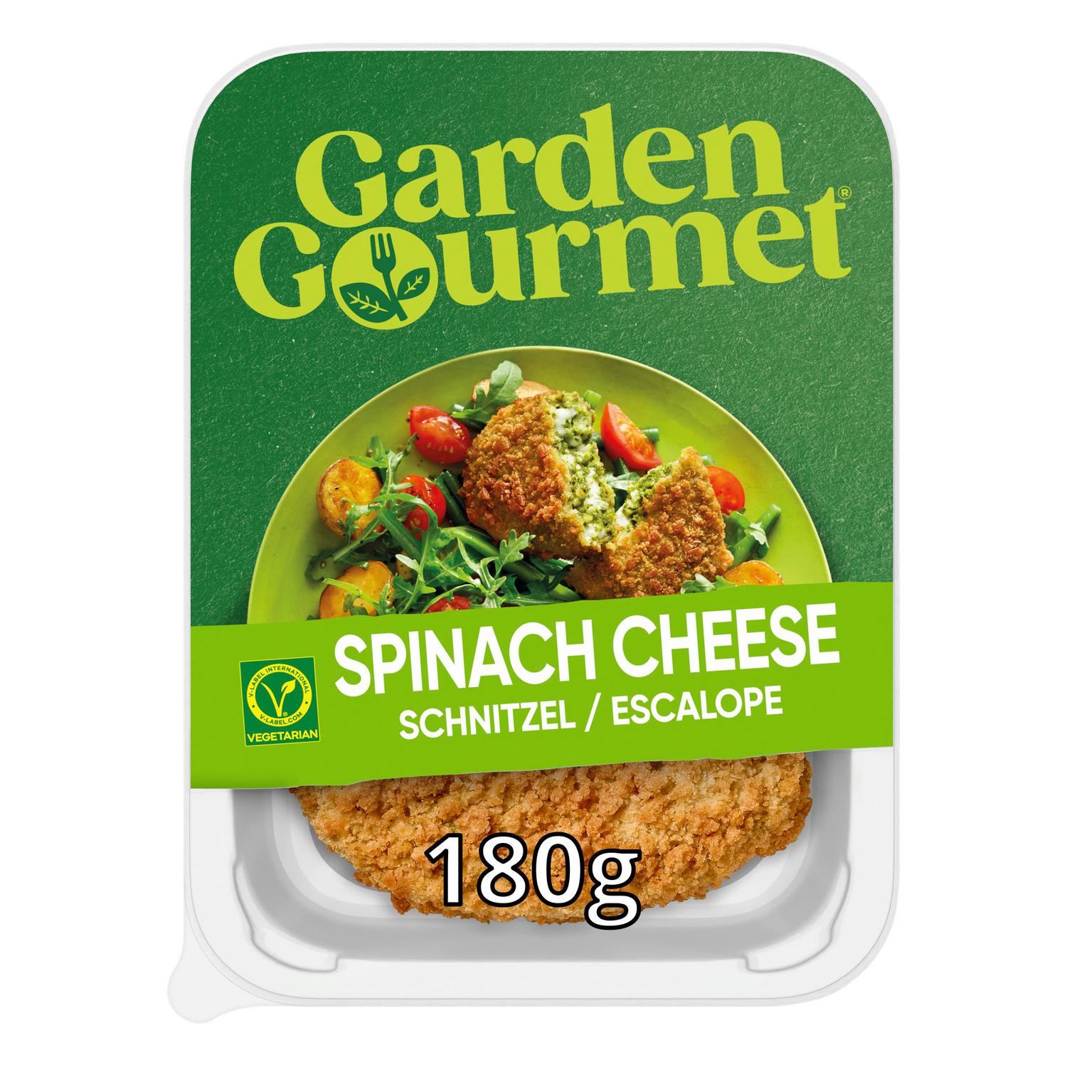 Porciones vegetarianas a base de espinacas, arroz y queso Garden Gourmet 180 g.