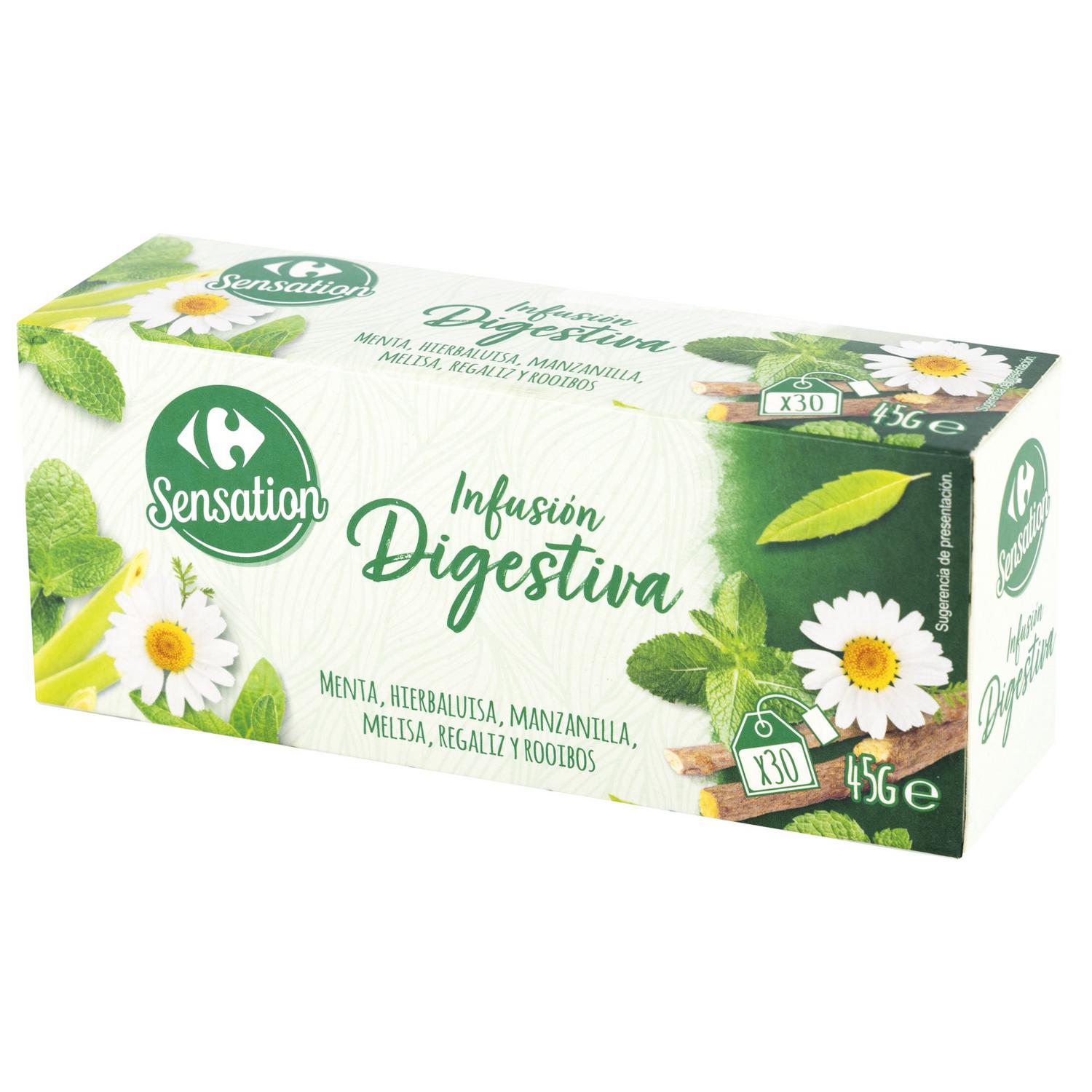 Infusión Digestiva en bolsitas Carrefour Sensation 30 ud.