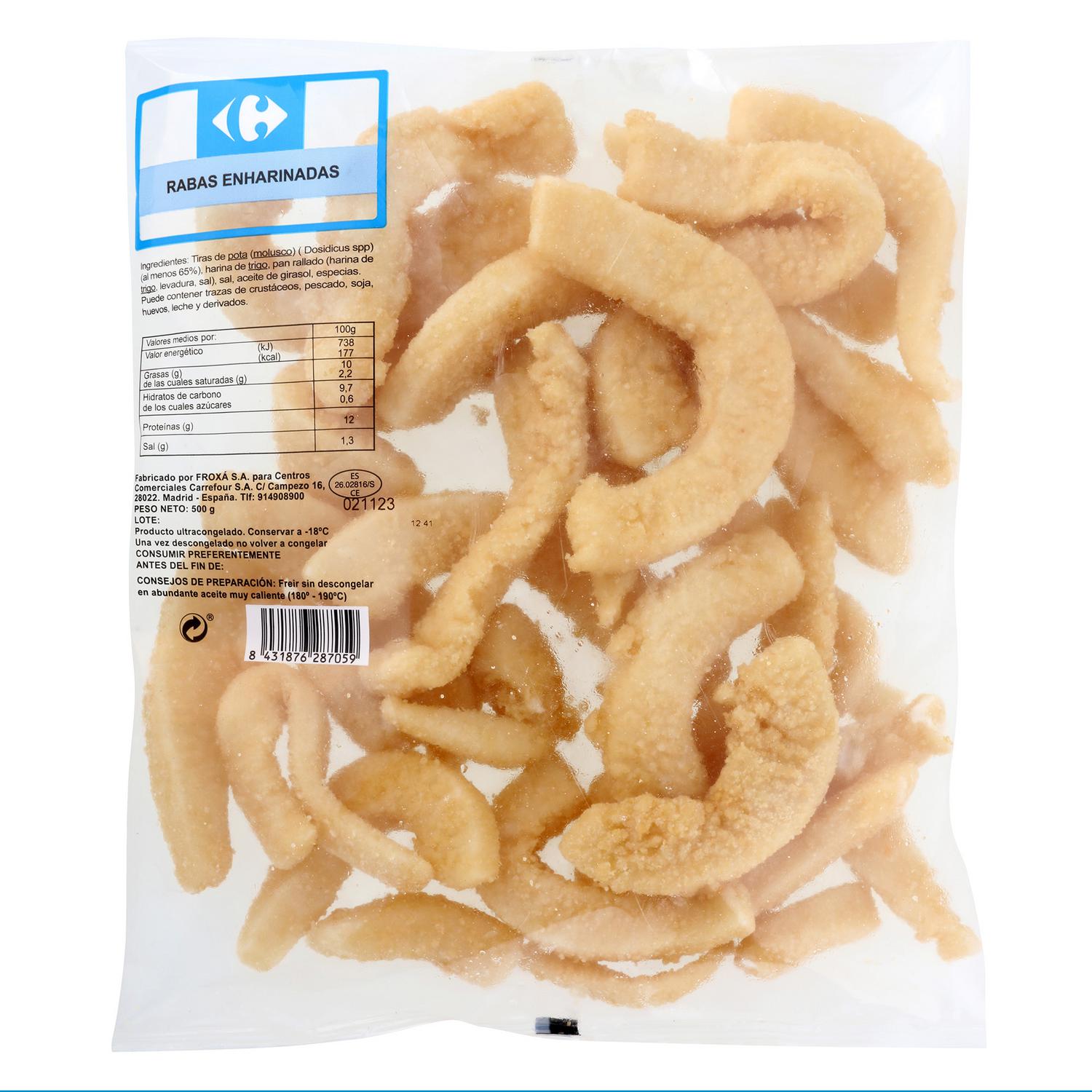 Rabas enharinadas congeladas 500 g