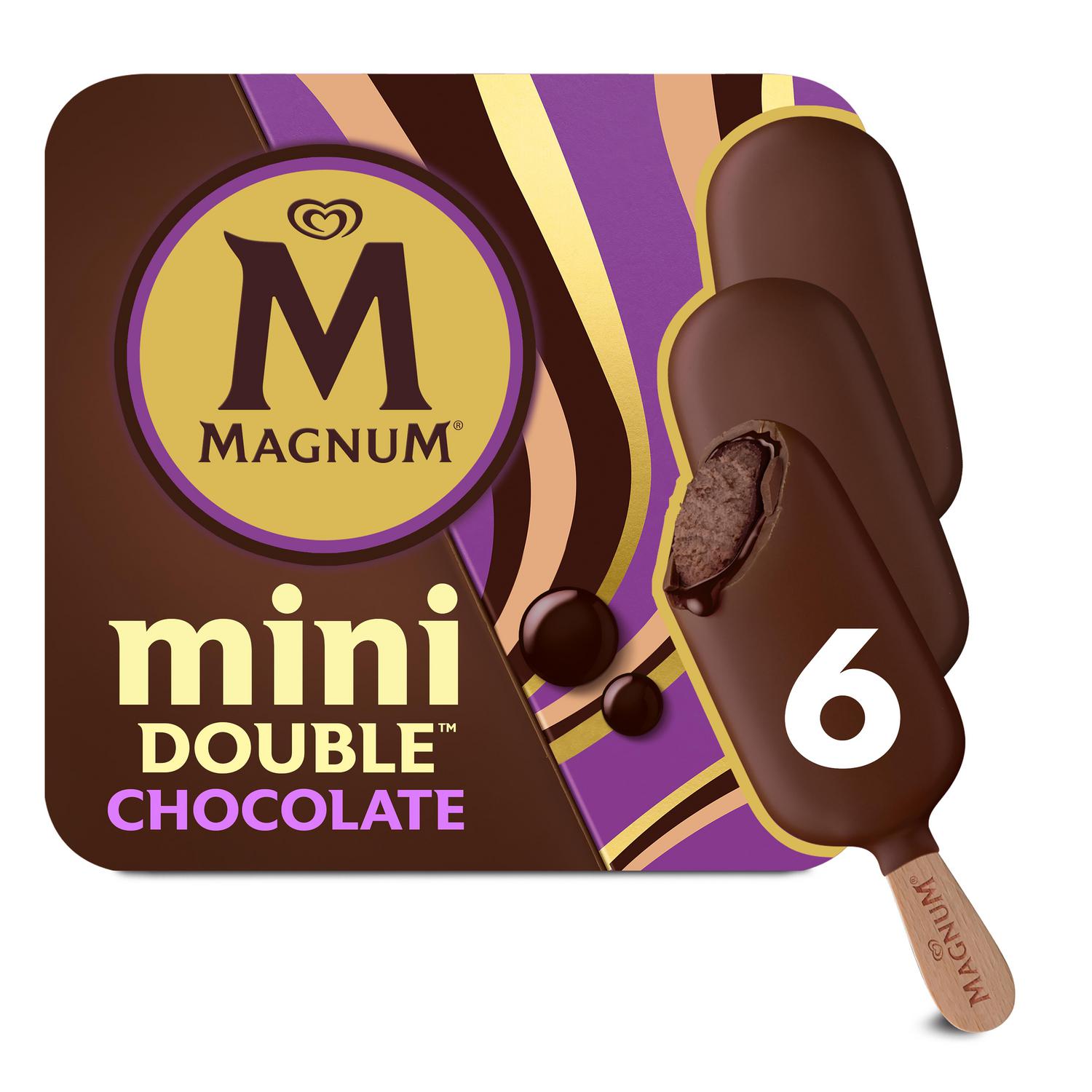 Mini bombón helado de chocolate Double Magnum 6 ud.