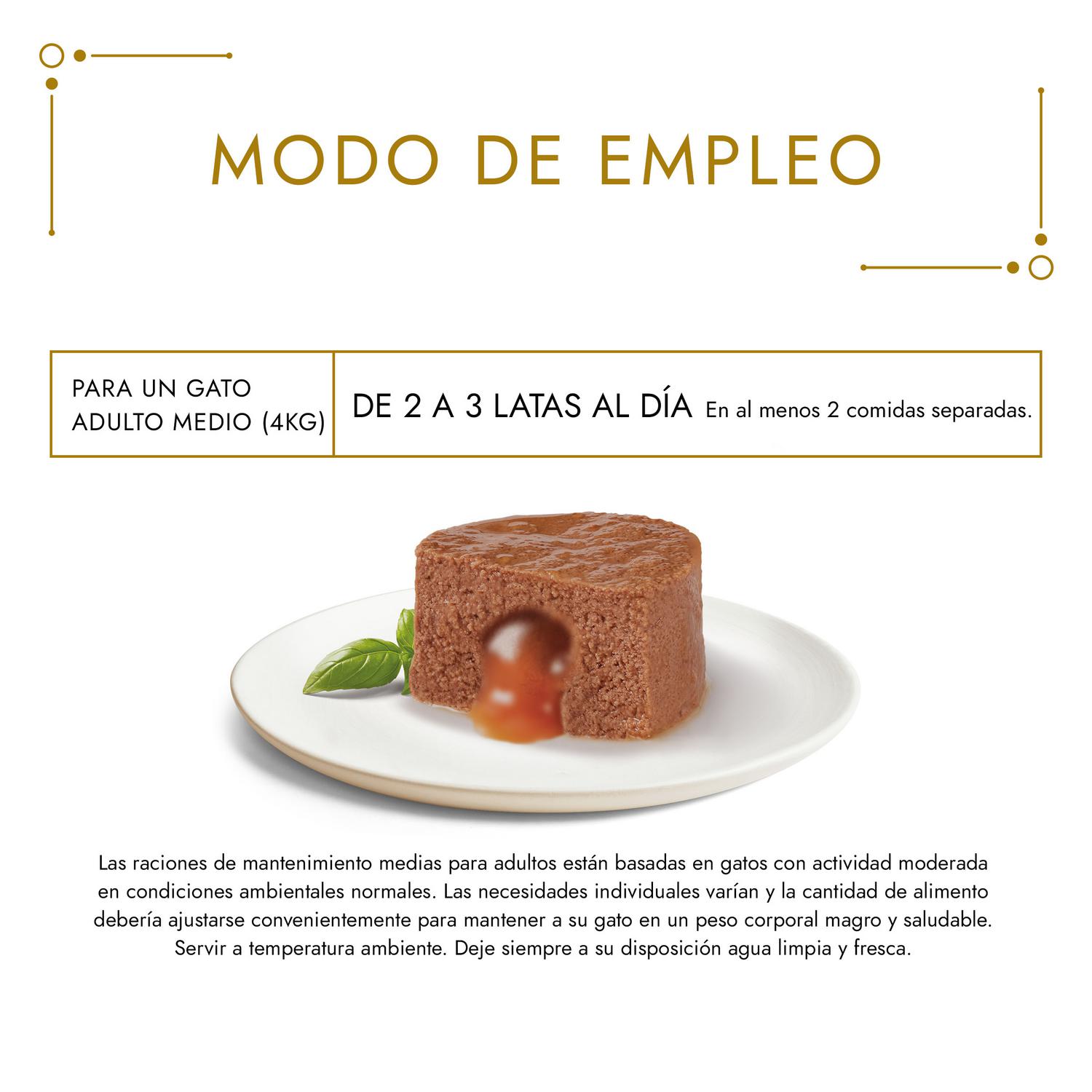 Comida húmeda de oollo para gato adulto Gourmet Gold Fondant 85 g.