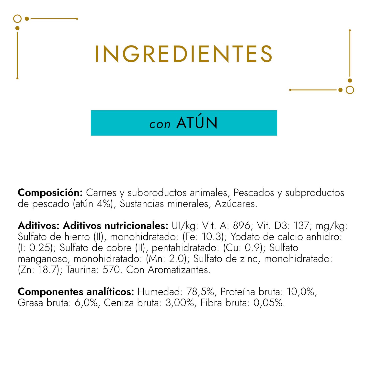 Comida húmeda de atún para gato adulto Purina Gourmet Gold Fondant 85 g.