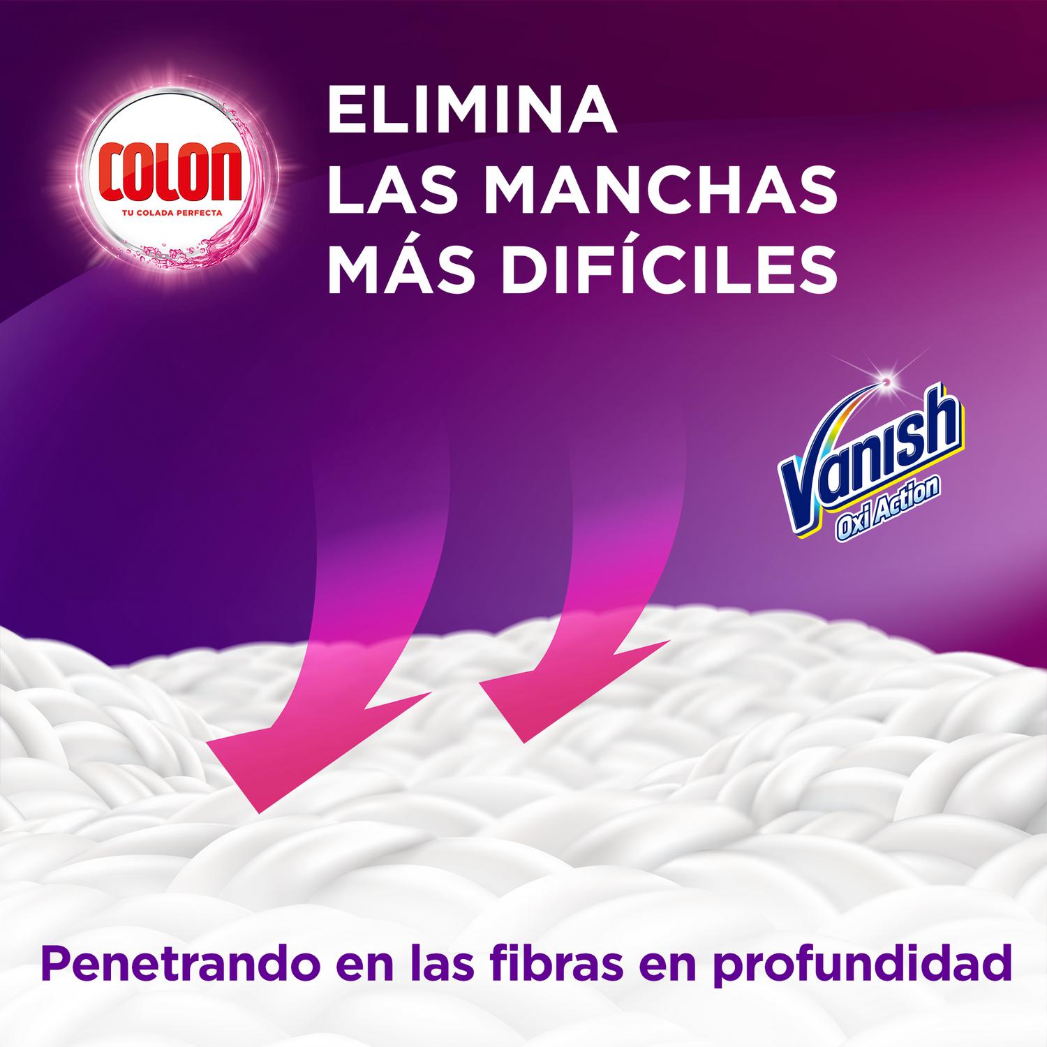 Detergente y quitamanchas líquido Vanish Colon 60 lavados.