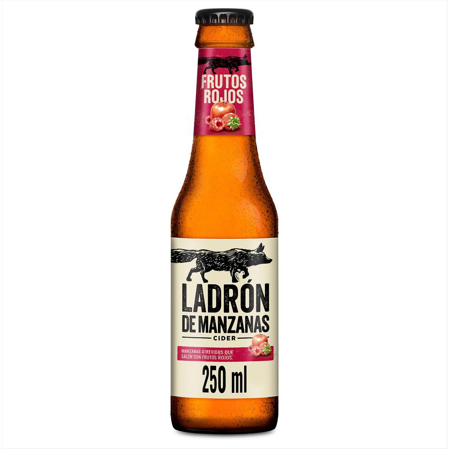 Cider Ladrón de manzanas sabor frutos rojos botella 25 cl.