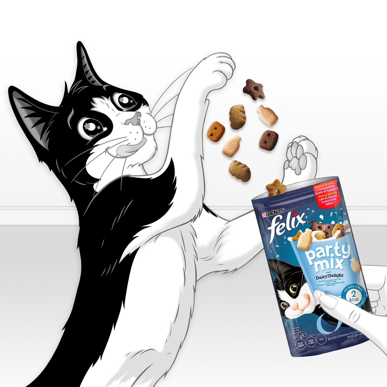 Snack delicias de leche para gato Purina Felix 60 g