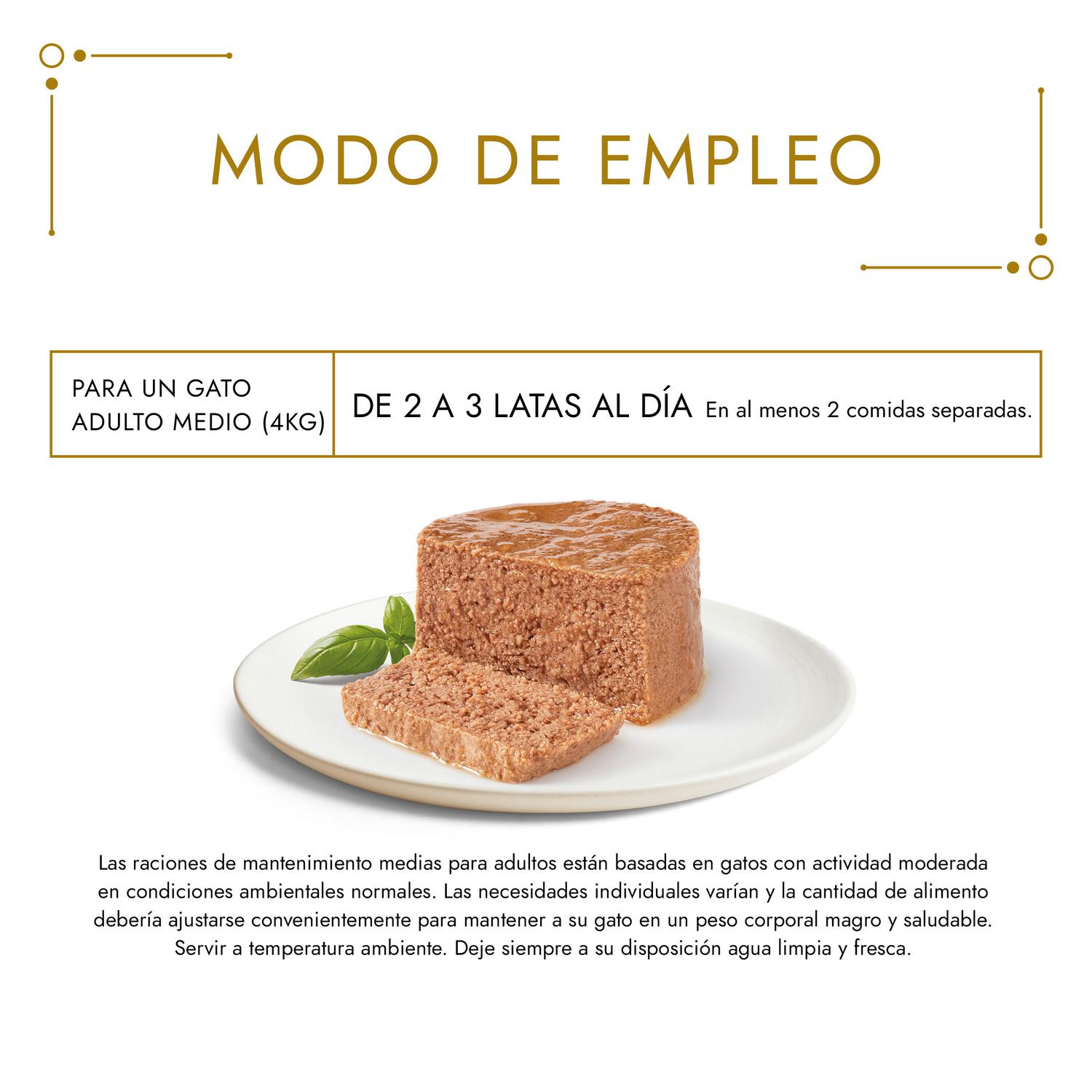 Comida húmeda mousses para gato adulto Purina Gourmet Gold  24x85 g