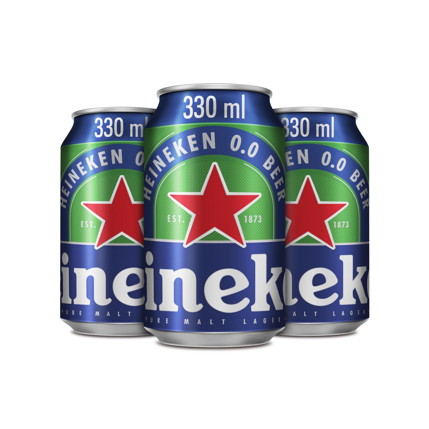 Cerveza Heineken 0,0 alcohol pack 12 latas 33 cl.