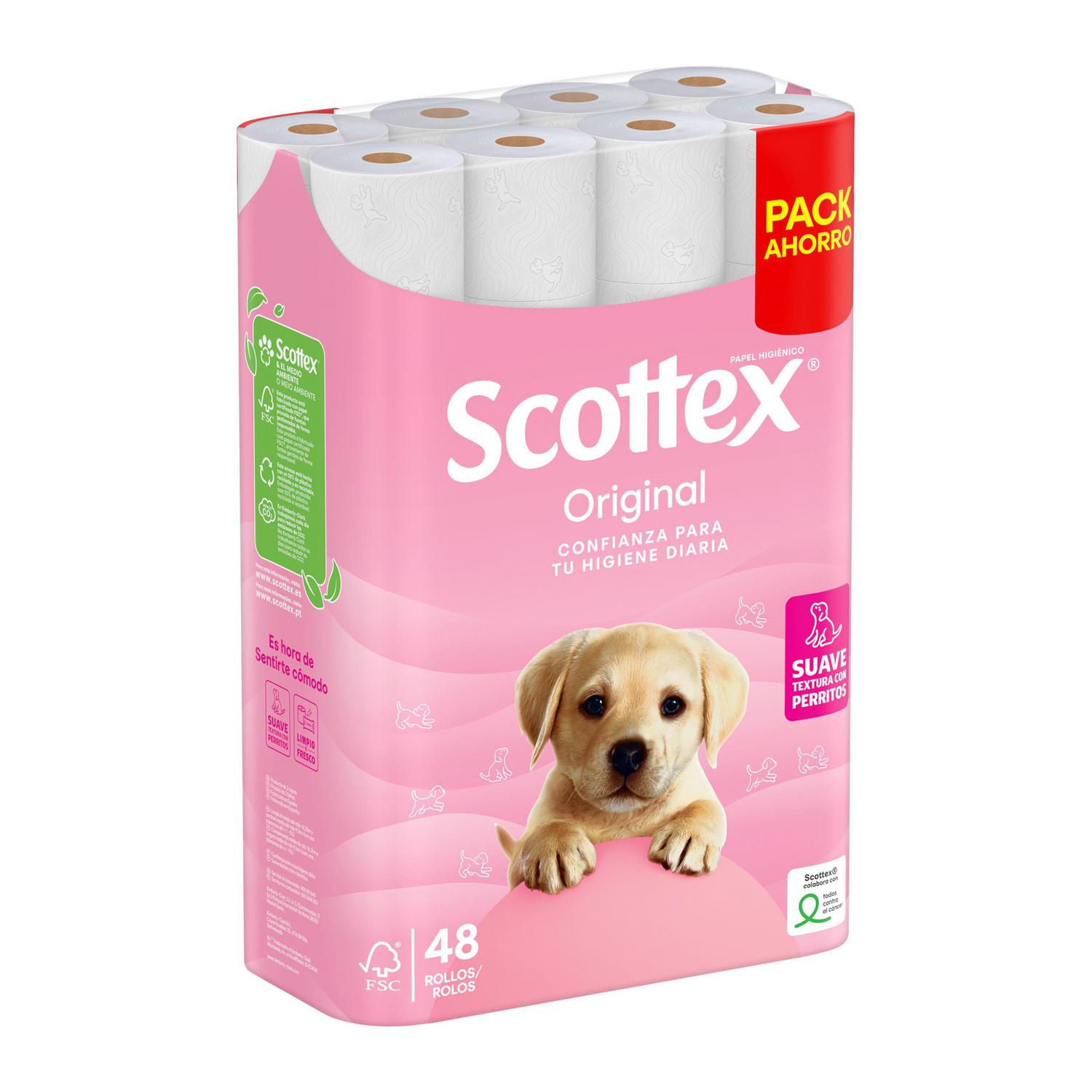 Papel higiénico Original Scottex 48 rollos.
