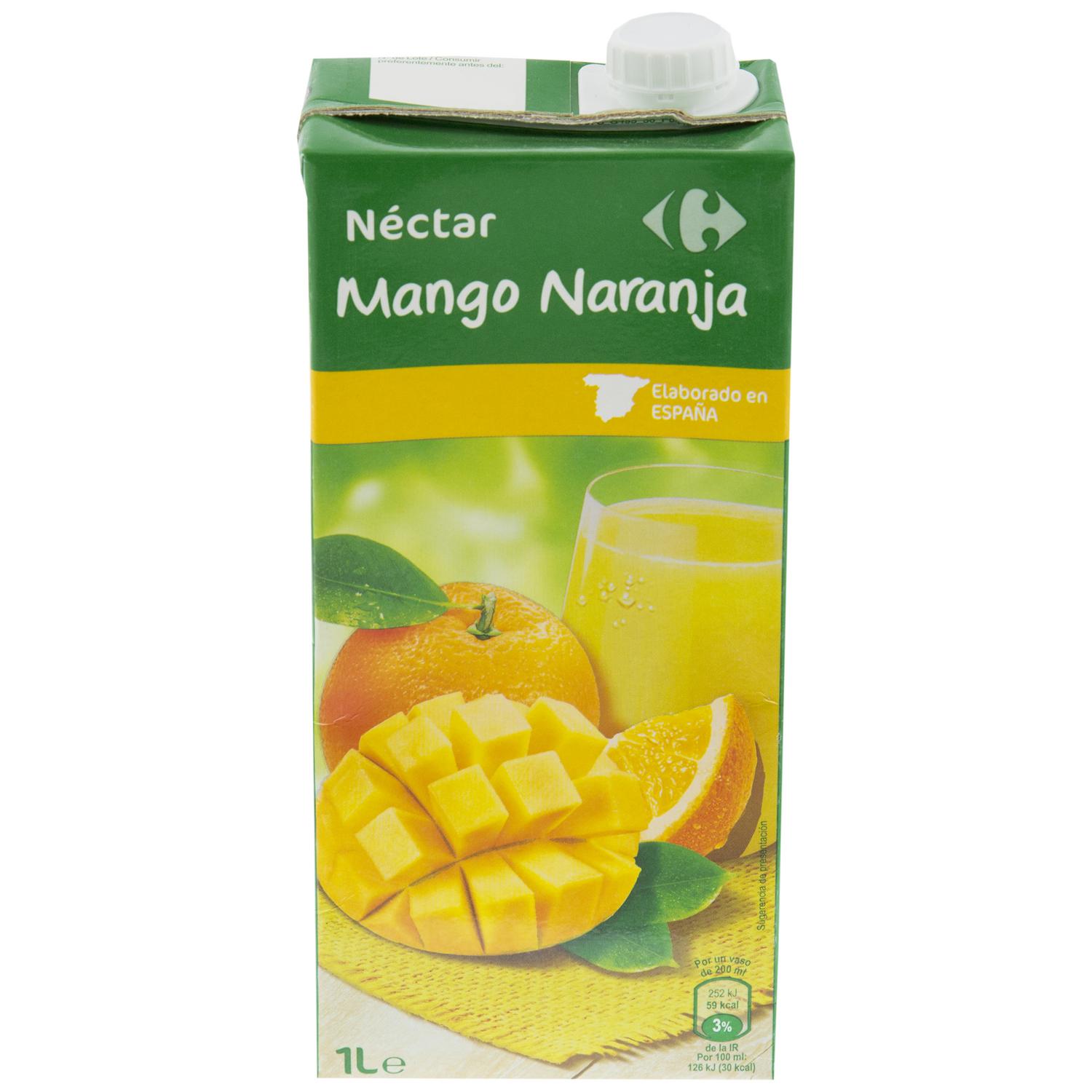 Néctar de mango y naranja Carrefour Classic brik 1 l.