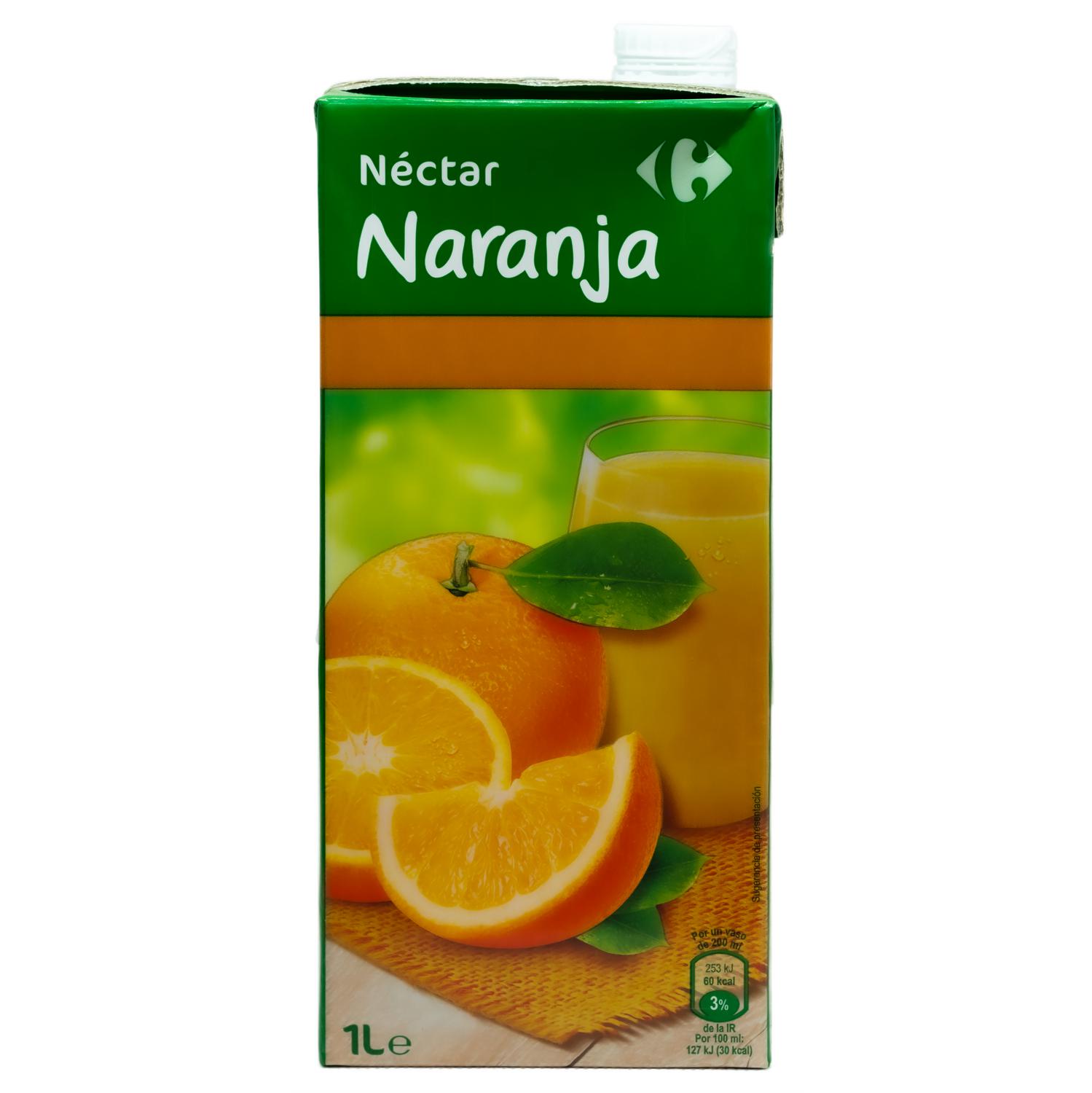 Néctar de naranja Carrefour brik 1 l.