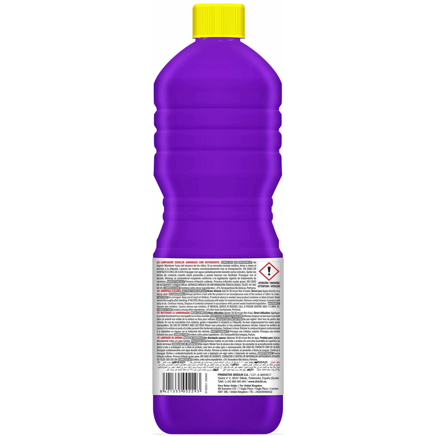 Limpiador de amoniaco con detergente